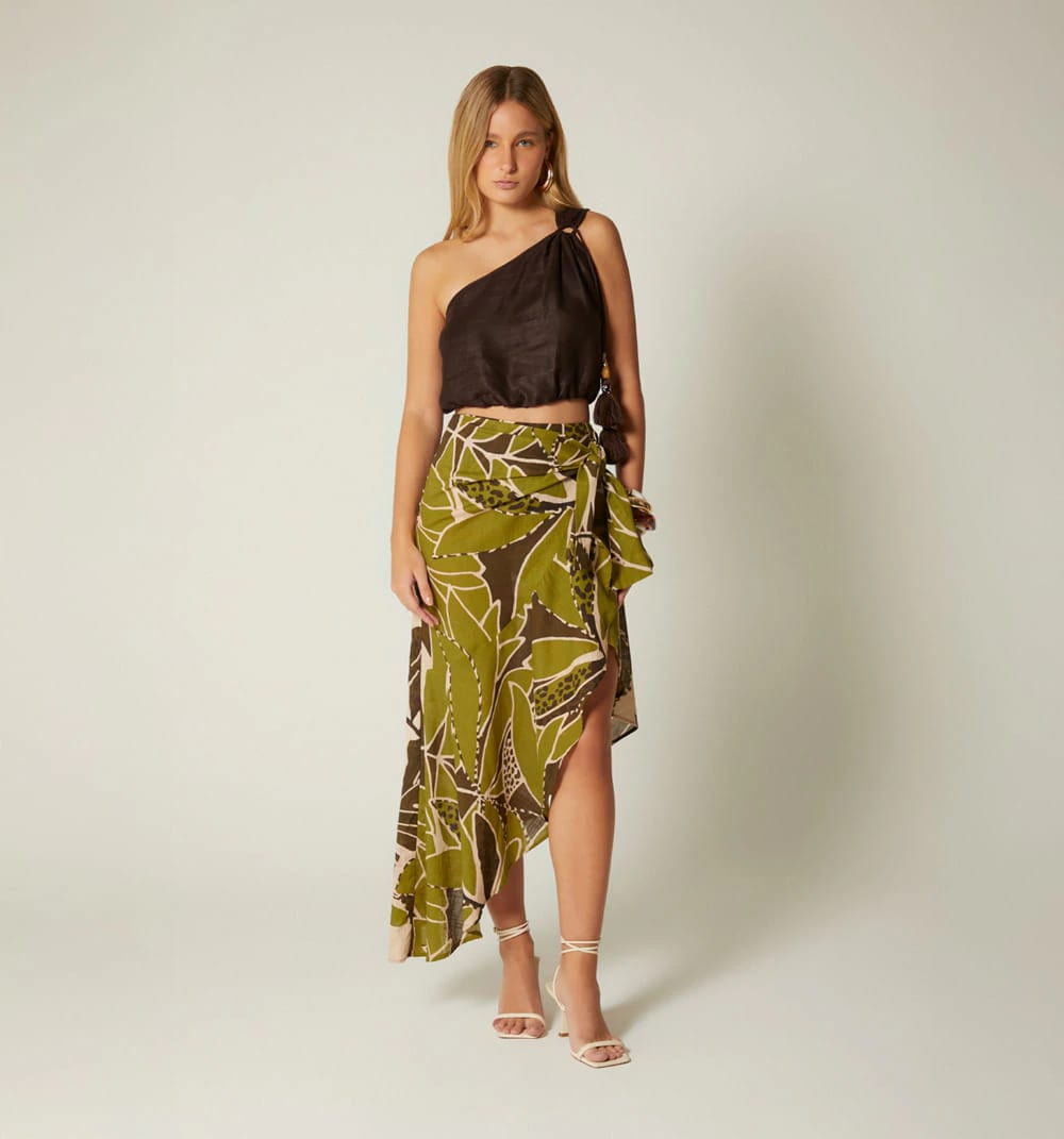 Falda wrap con bolero y amarre - imagen 1