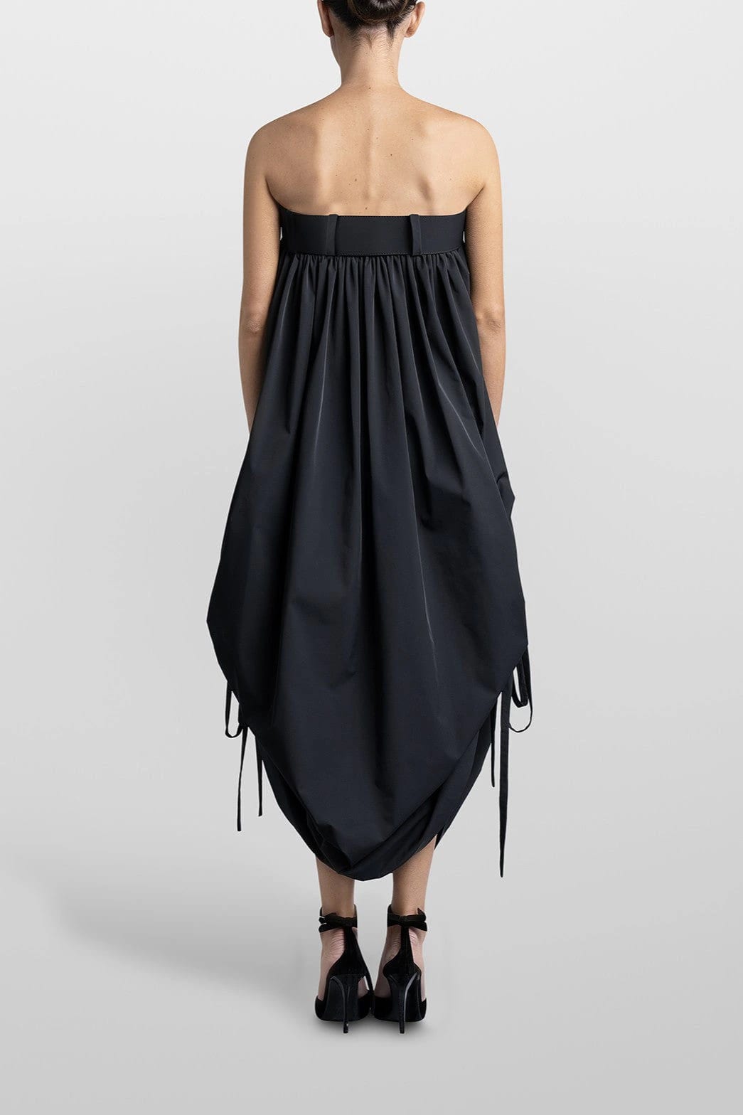 VESTIDO BALLOON LARGO CON CINTURON - imagen 4