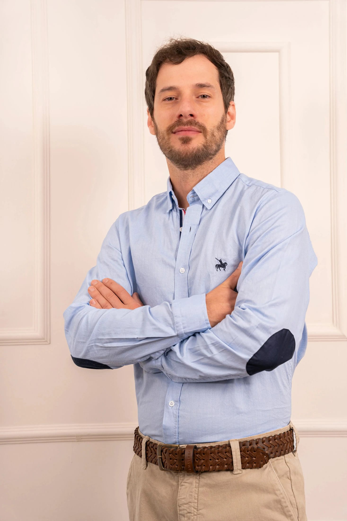 Camisa France Algodón Hombre Azul - imagen 3
