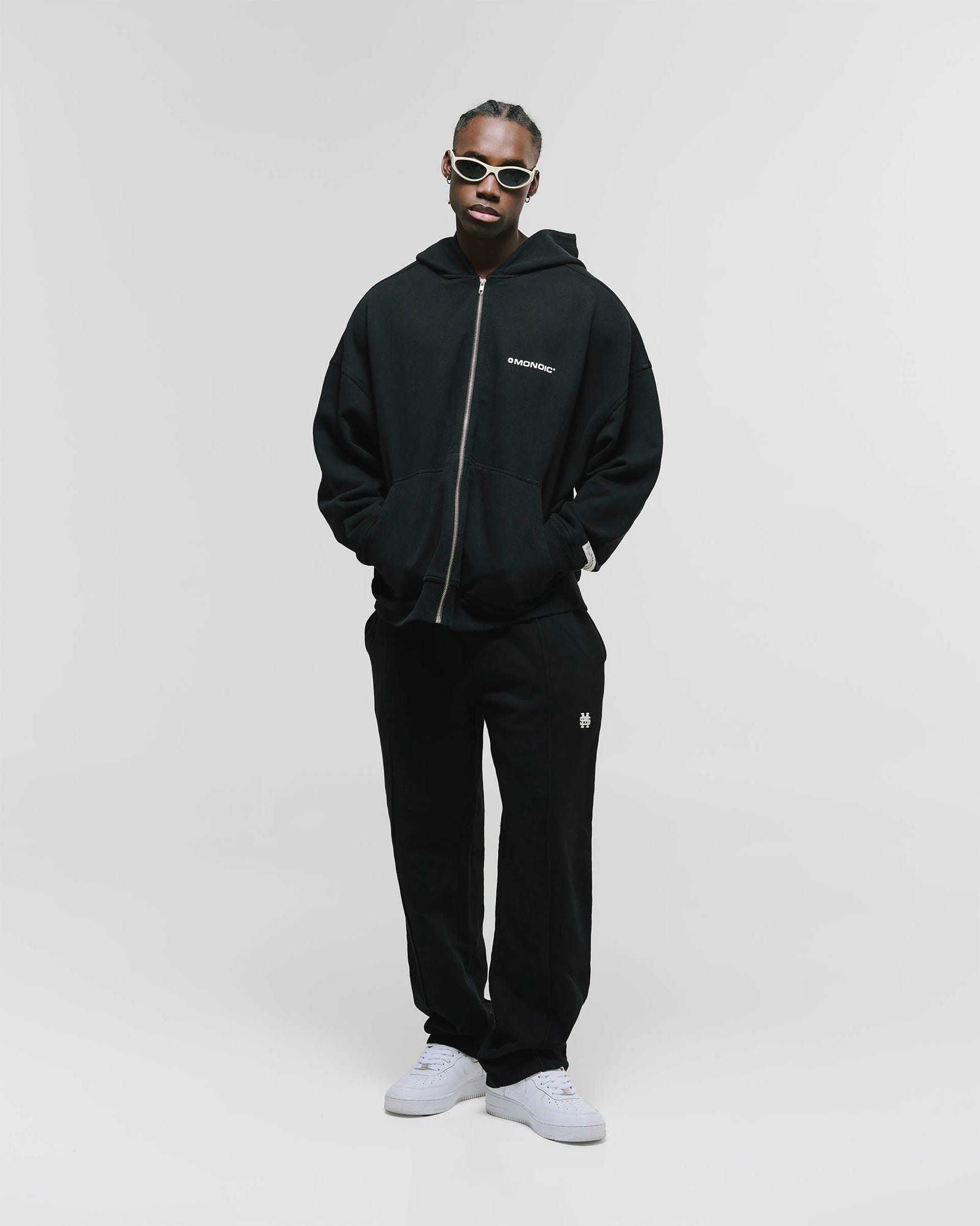 Zip Hoodie Oversized Básico V3 - Negro Oscuro - imagen 4