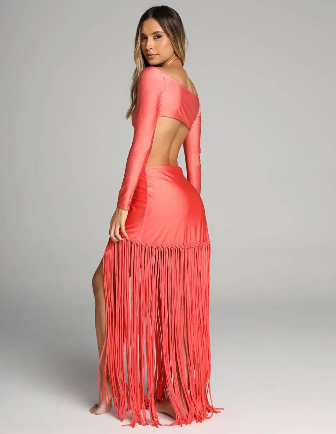 Vestido Aloha Salmon Flower - imagen 2