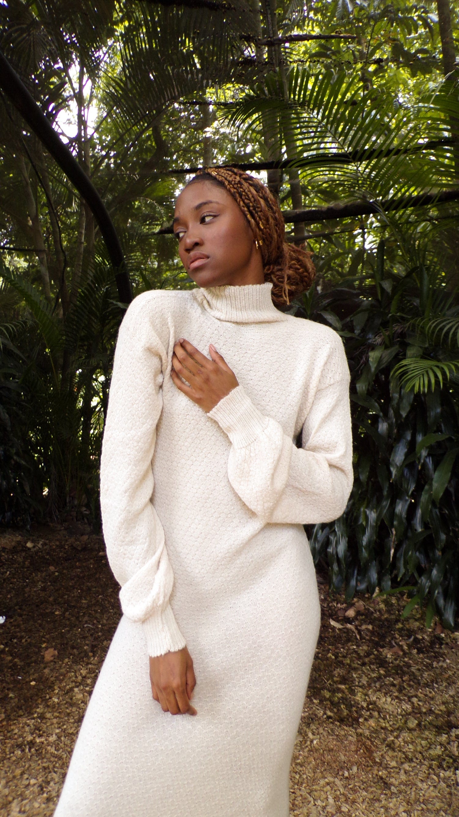Vestido Alpaca Crudo - imagen 4
