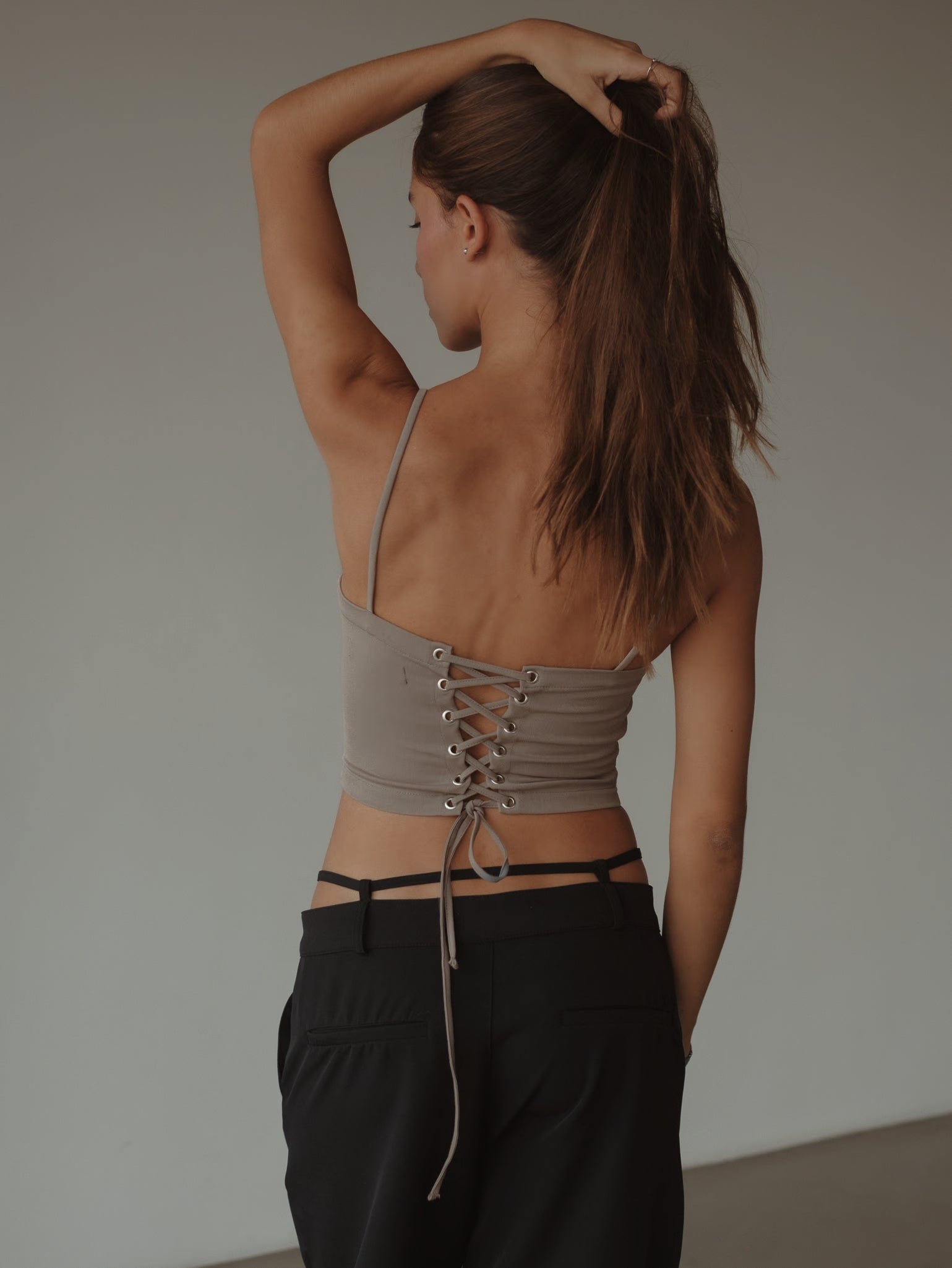 BACK LACE CORSET - ASH - imagen 2