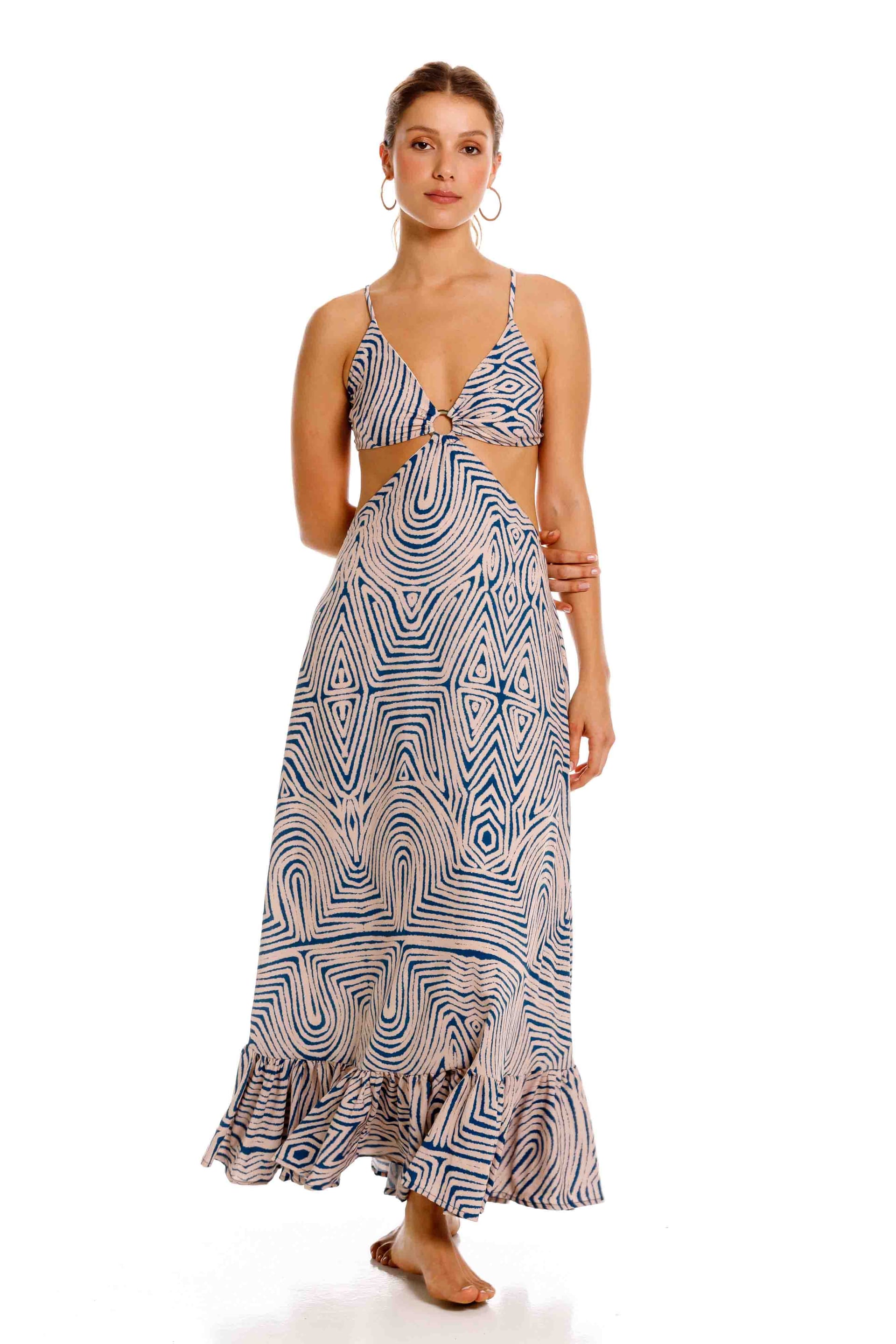 Vestido Largo Altamar Top Nairobi Azul - imagen 1