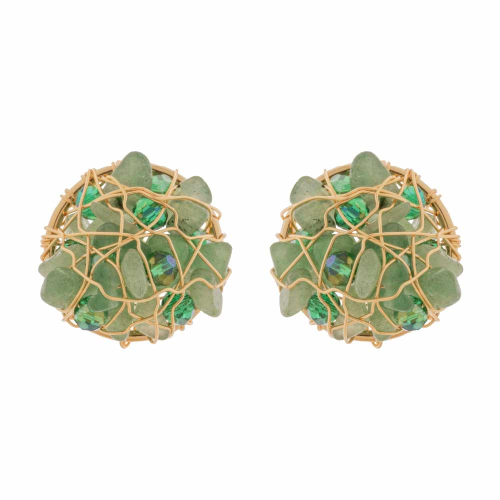 Aretes Topo Tejido Circular - imagen 3