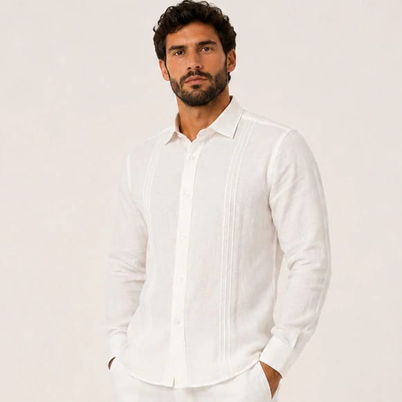 GUAYABERA ML 100% LINO HOMBRE - imagen 1