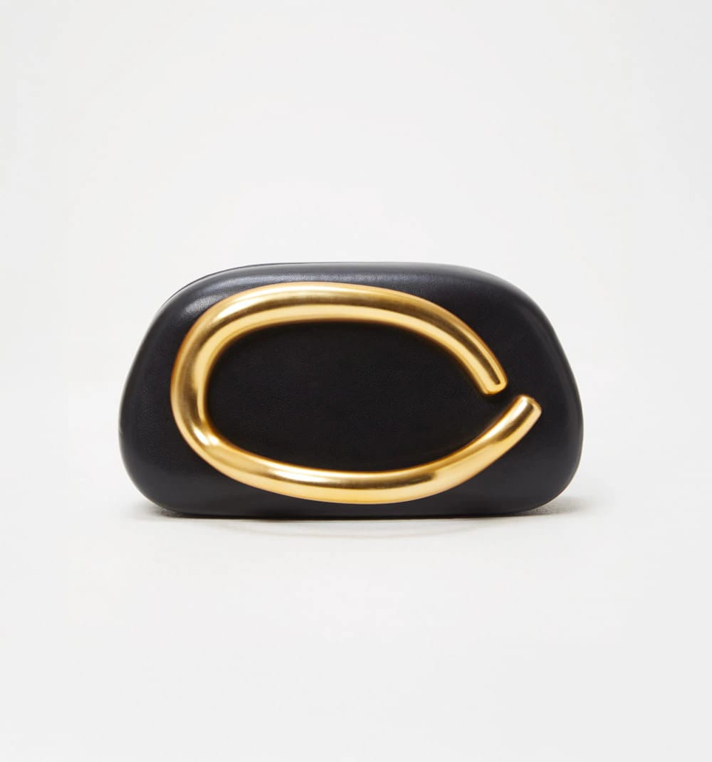 Clutch con adorno dorado - imagen 1