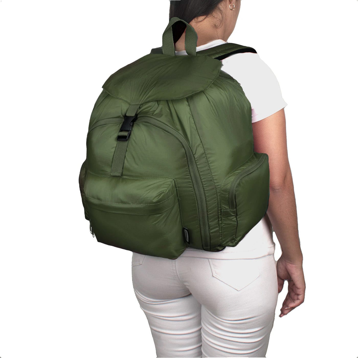Morral Mochilero XL Verde Militar Citybags - imagen 6