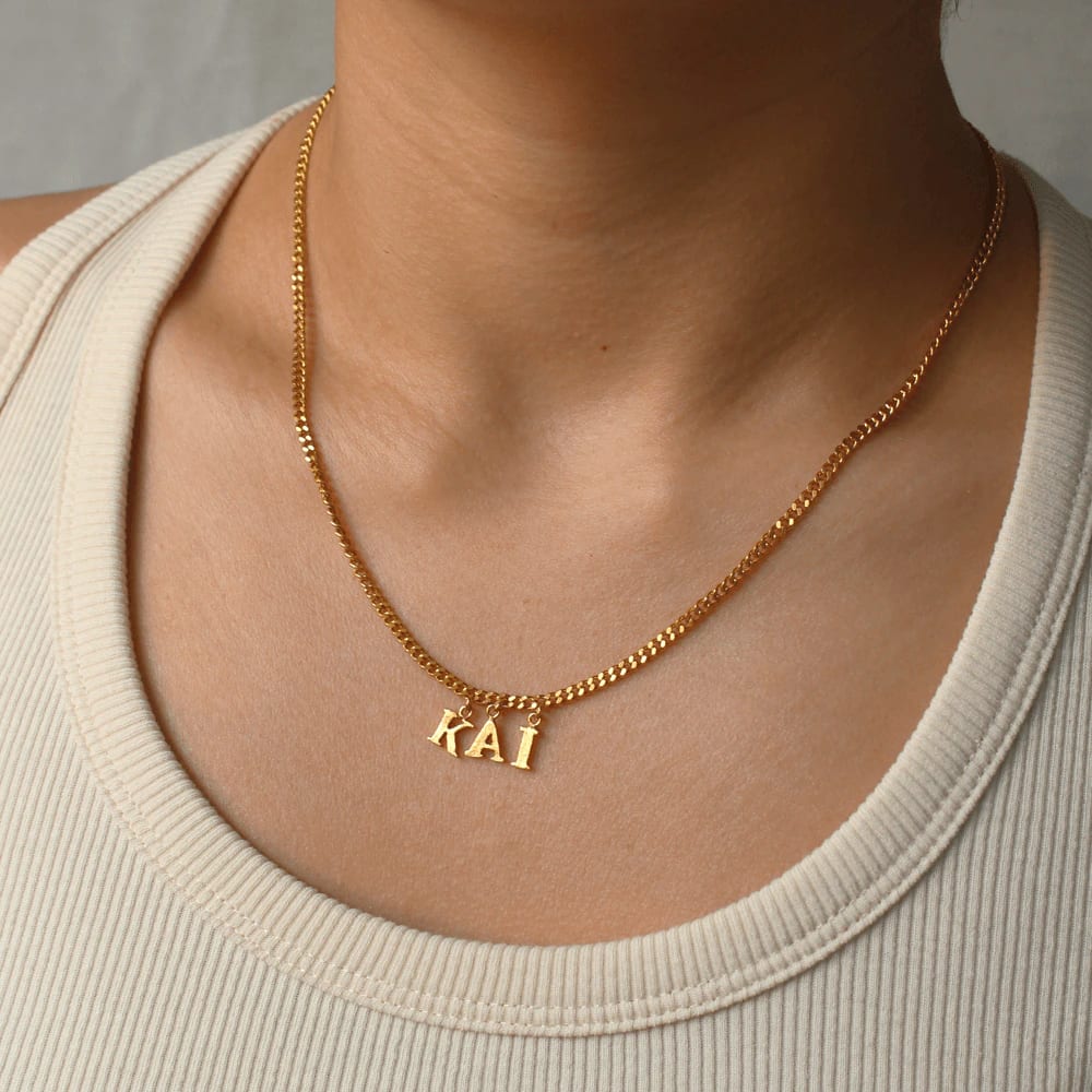 PreOrder Cadena 3 Letras Gold - imagen 2