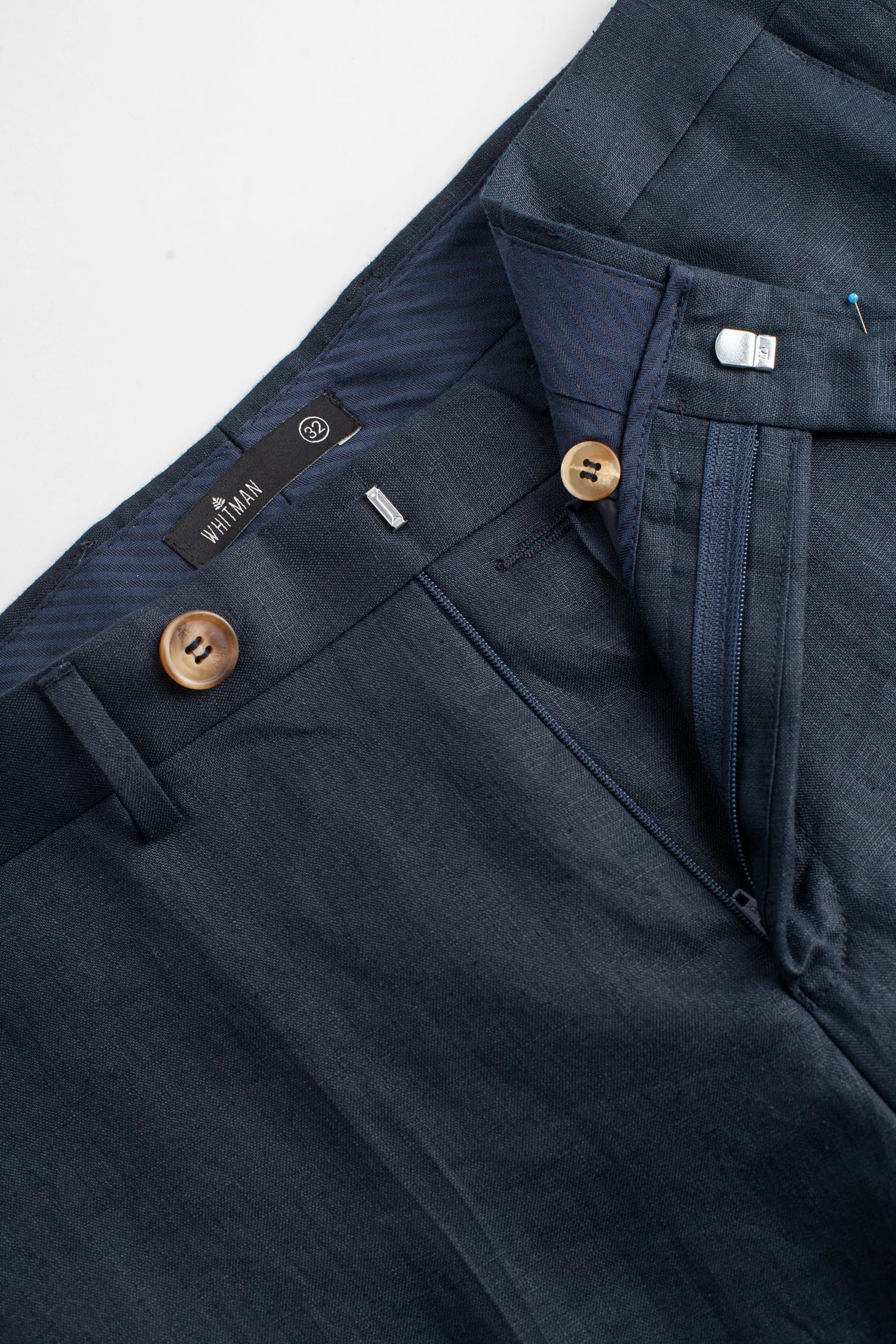 Pantalón Perugia Lino Azul Oscuro - imagen 3