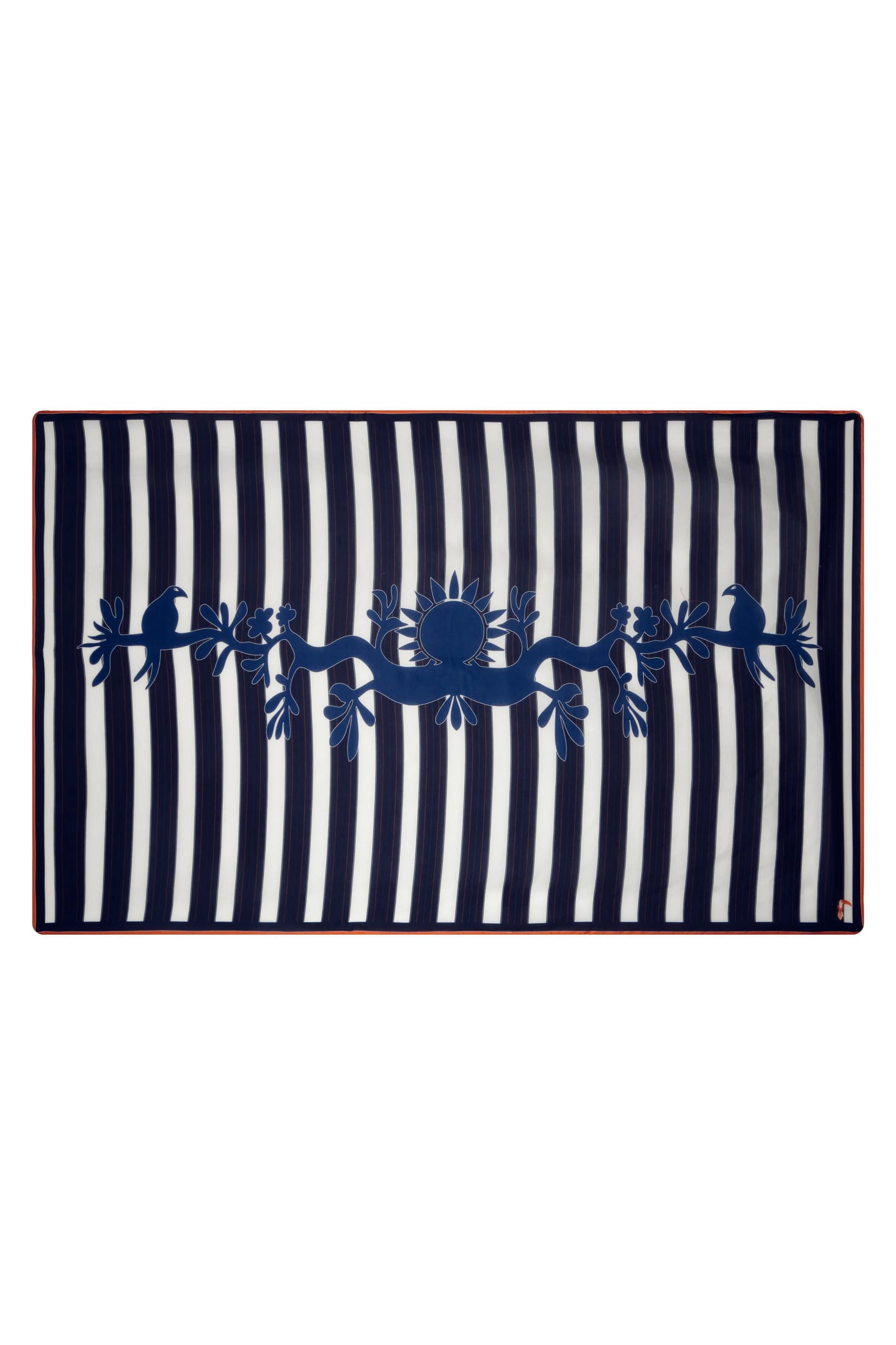De La Falaise Cotton Silk Sarong / Navy Solana Shield - imagen 4