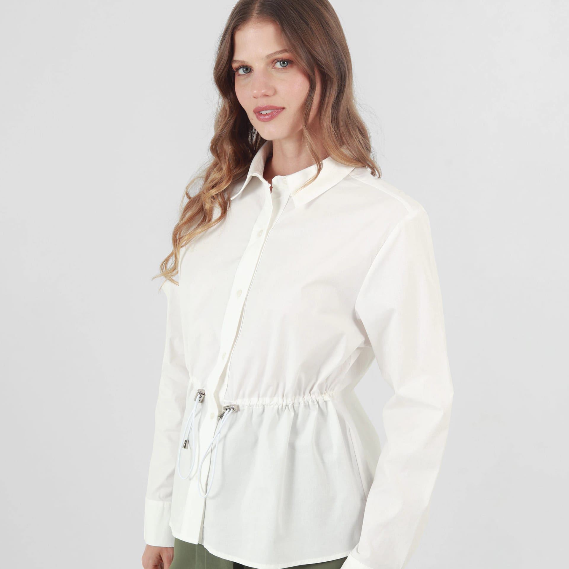 Blusa Cuello Camisero Manga Larga - imagen 2