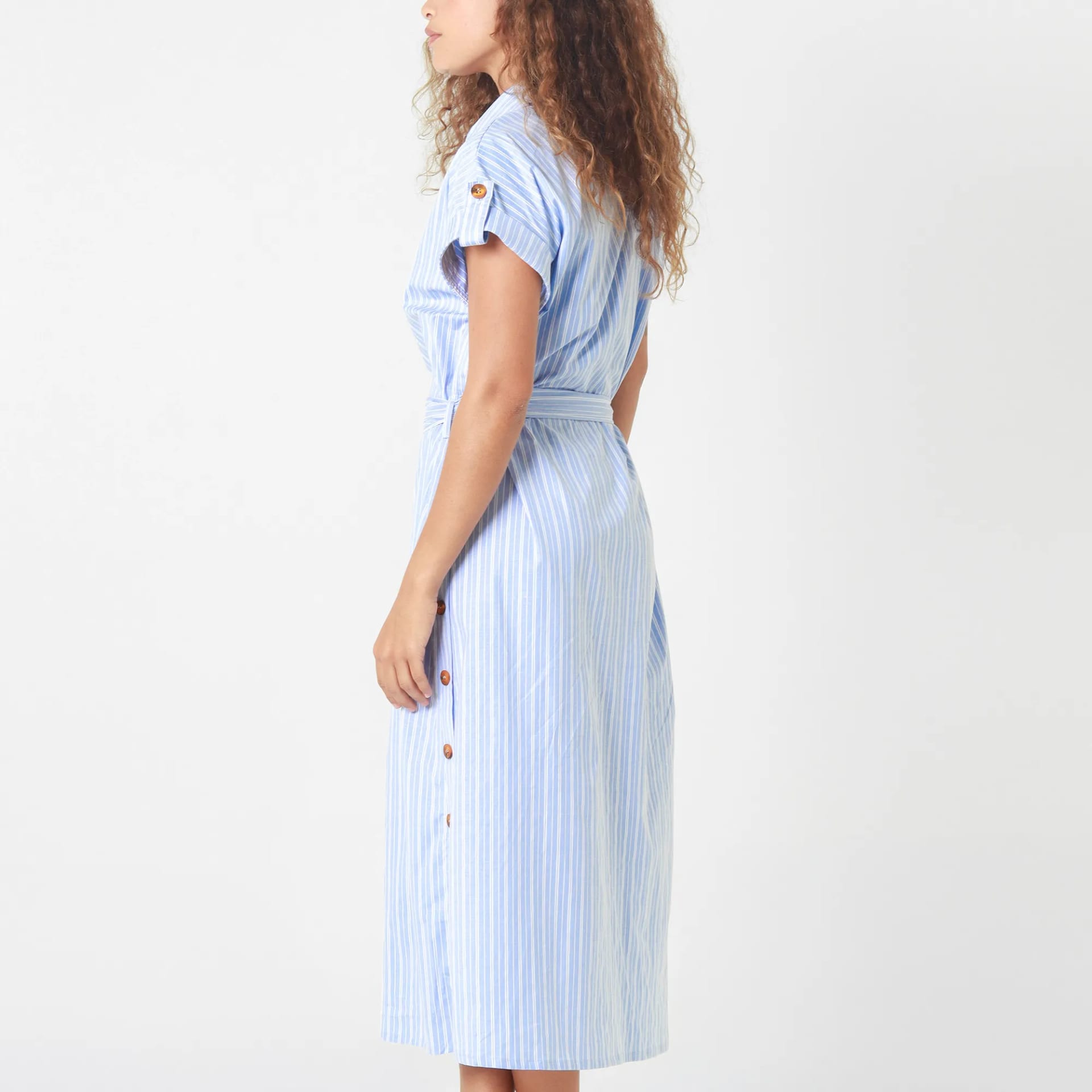 Vestido Cuello Camisero Manga Corta - imagen 6