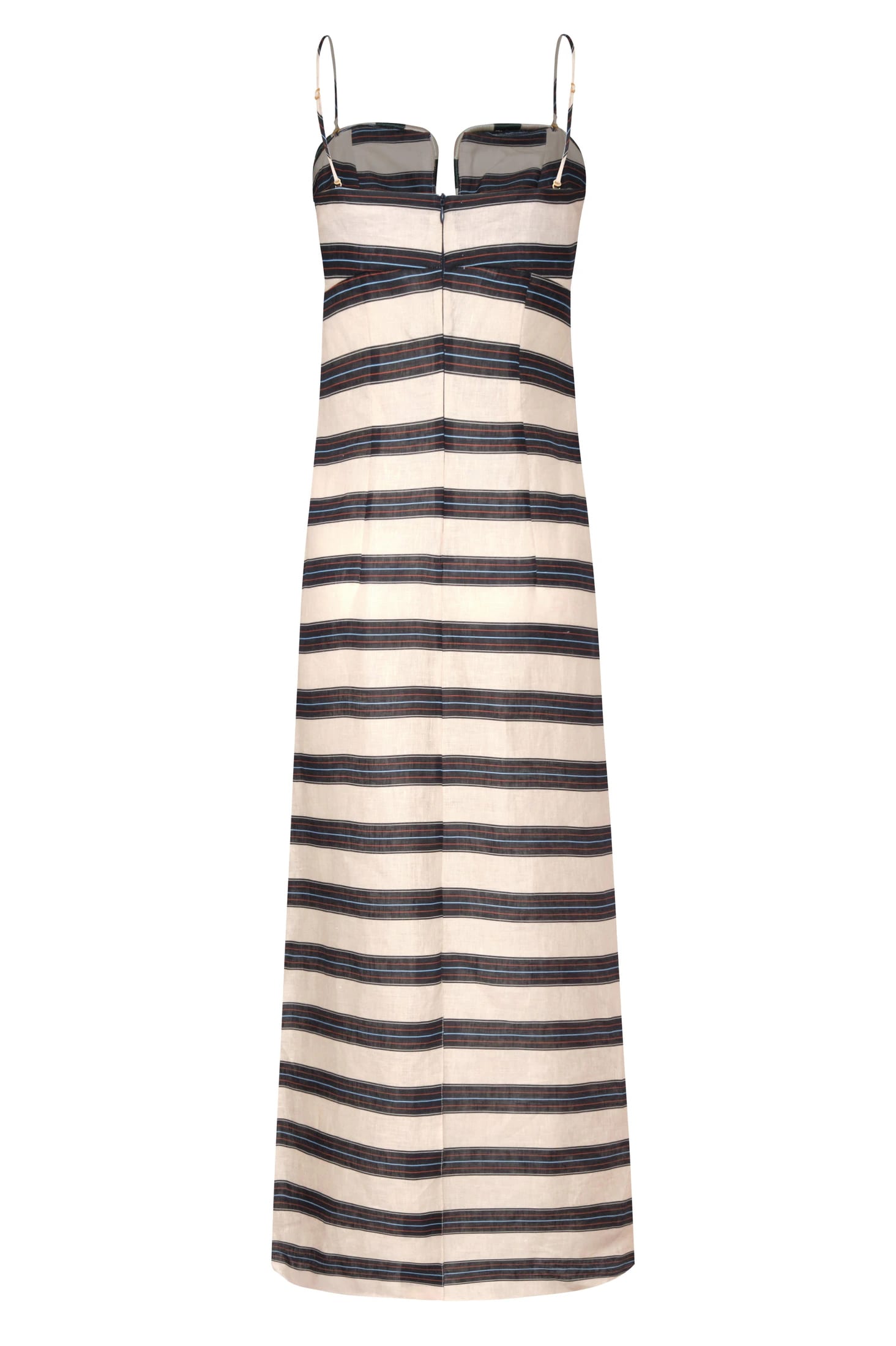 Antonia Linen Midi Dress / Navy Stripes - imagen 3