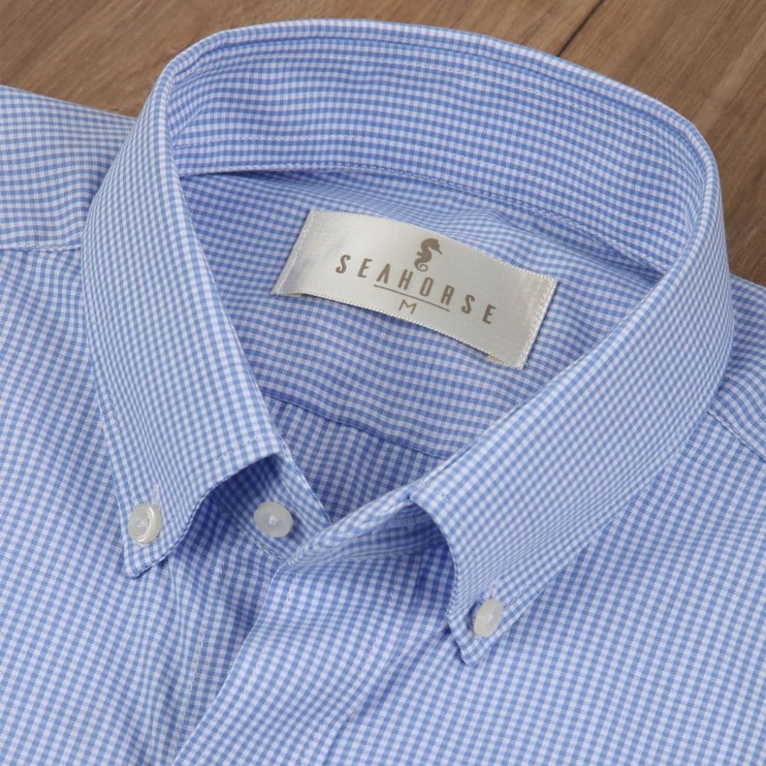 Camisa Manga Larga Cuadros Azul Claro - imagen 2