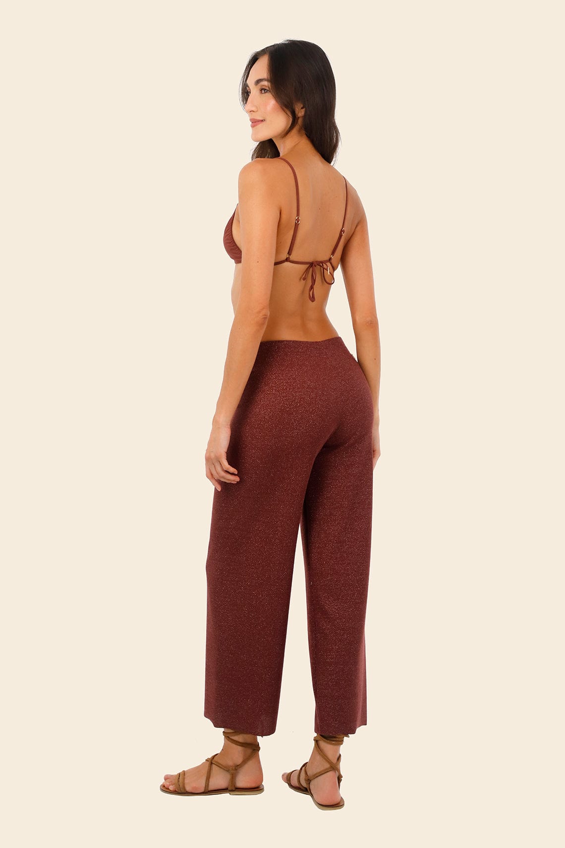 Textured Barn Red  Cove Pants - imagen 3
