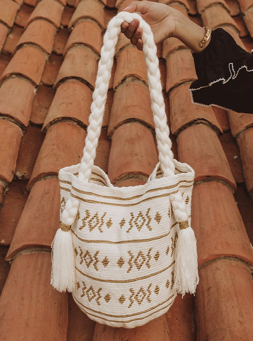 Tote bag  wayuu silver gold - imagen 6