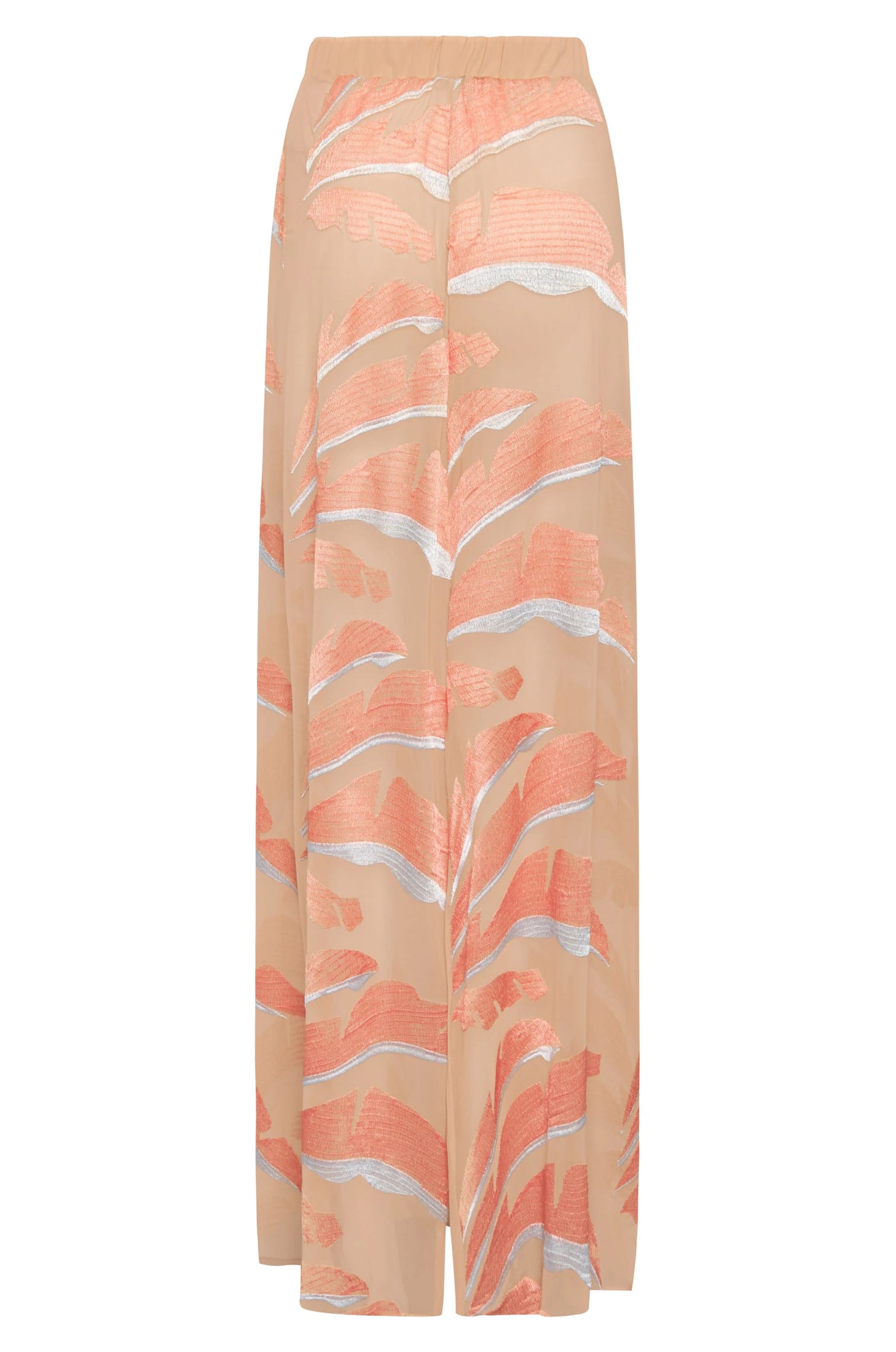 Solana Embroidered Mesh Maxi Skirt / Peach Palms - imagen 3