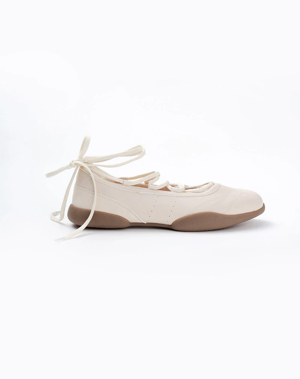 Baletas cordones beige mujer - imagen 1