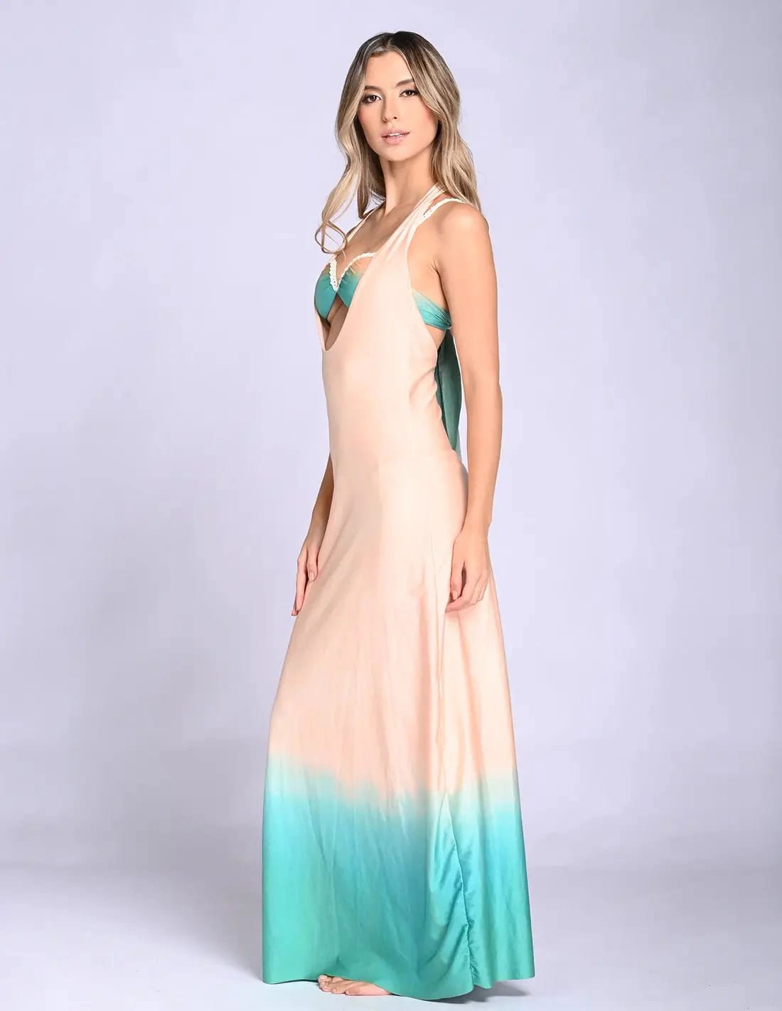 Vestido Satori Soft Pink + Turquoise - imagen 3