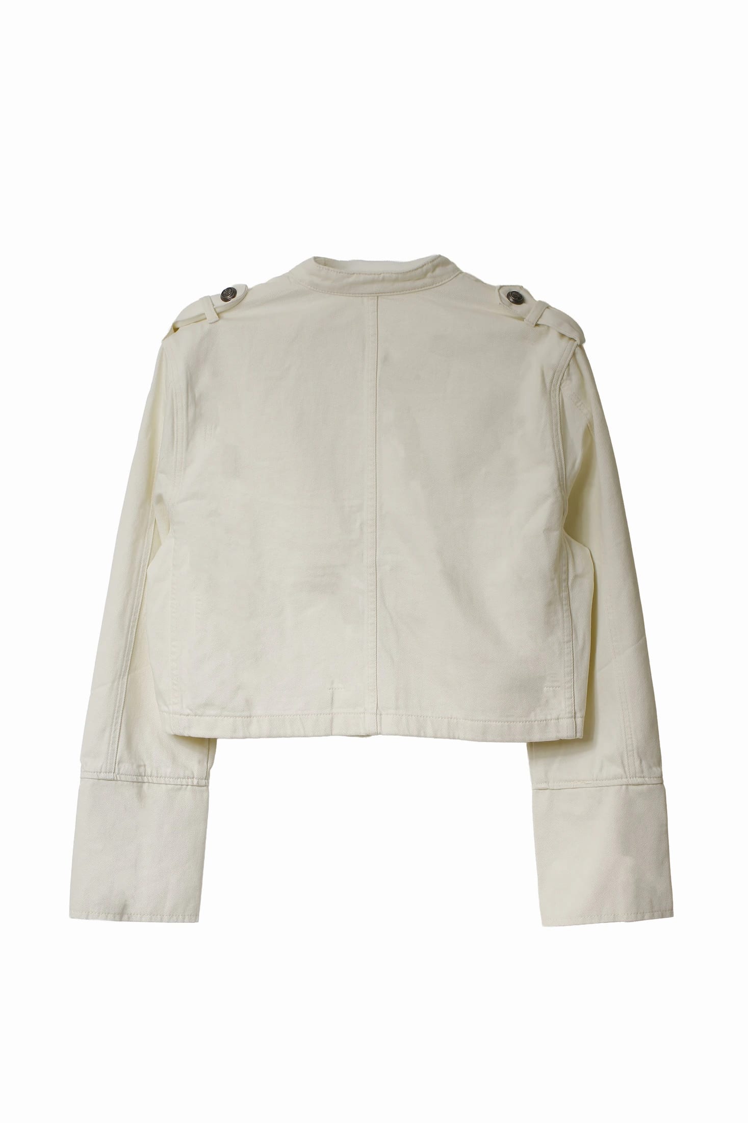 DENIM NAPOLEON JACKET, WHITE - imagen 6