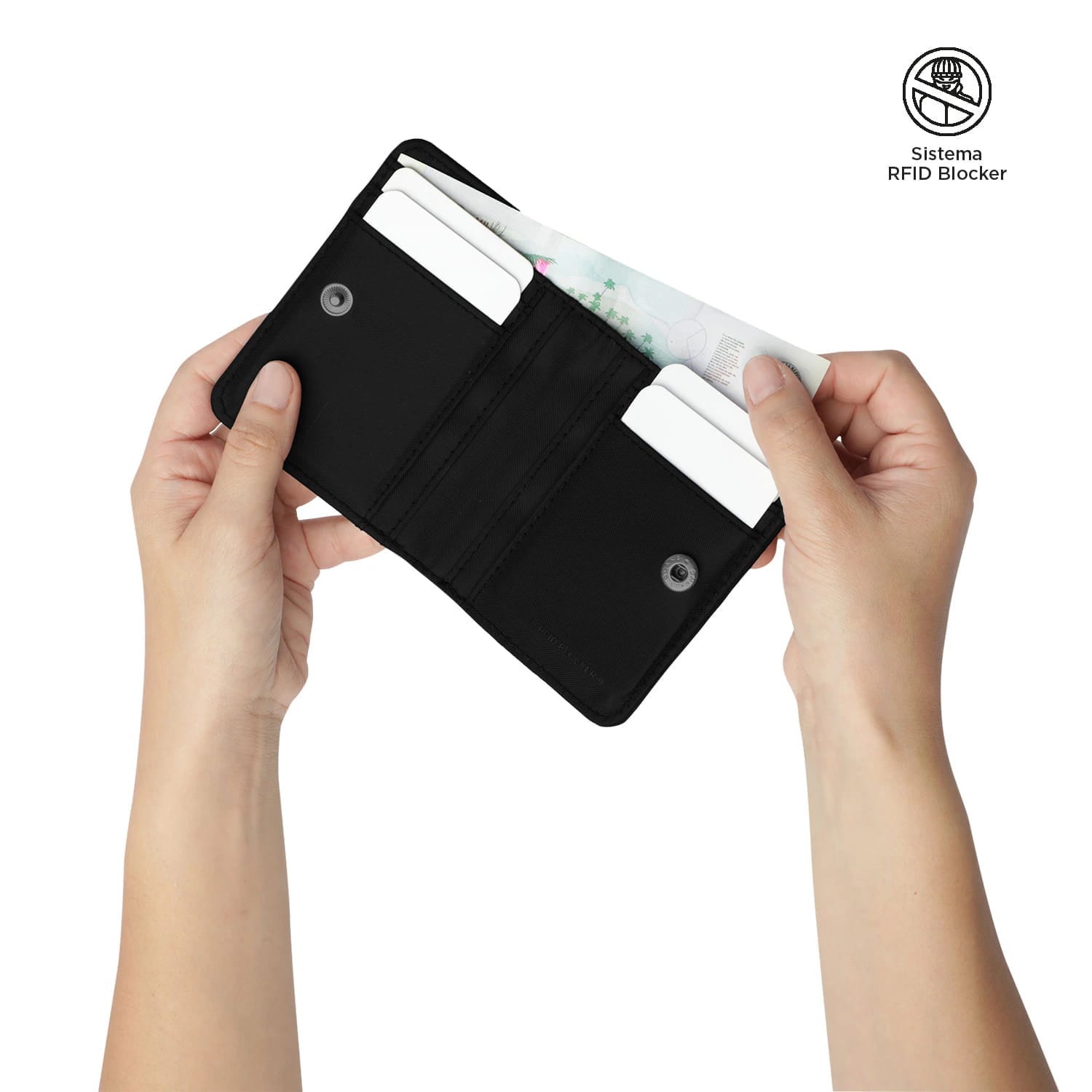 Billetera Texture Rig con RFID Blocker Negra - imagen 4