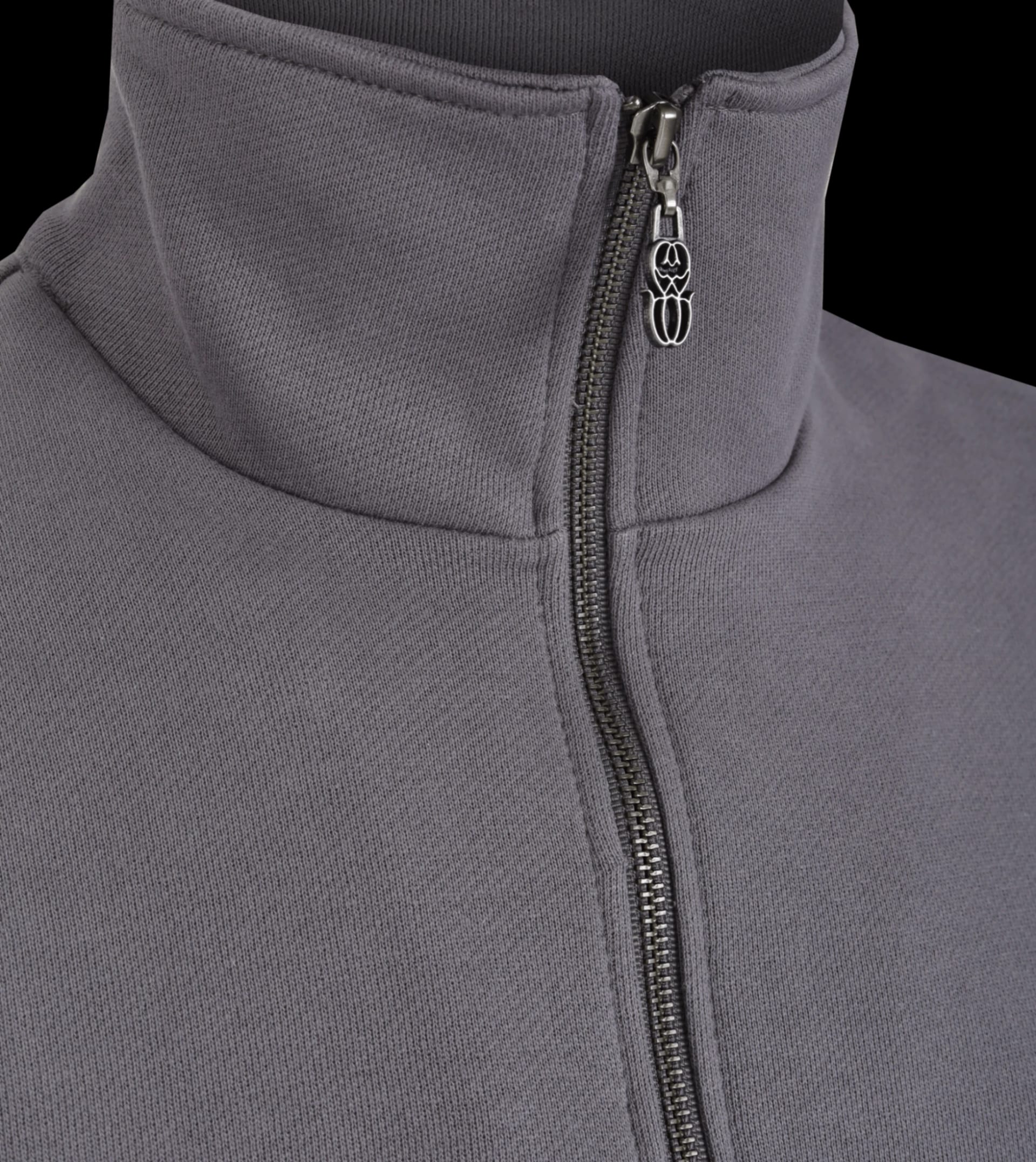 MONOGRAM ZIPPER GRAY SWEATER - imagen 3