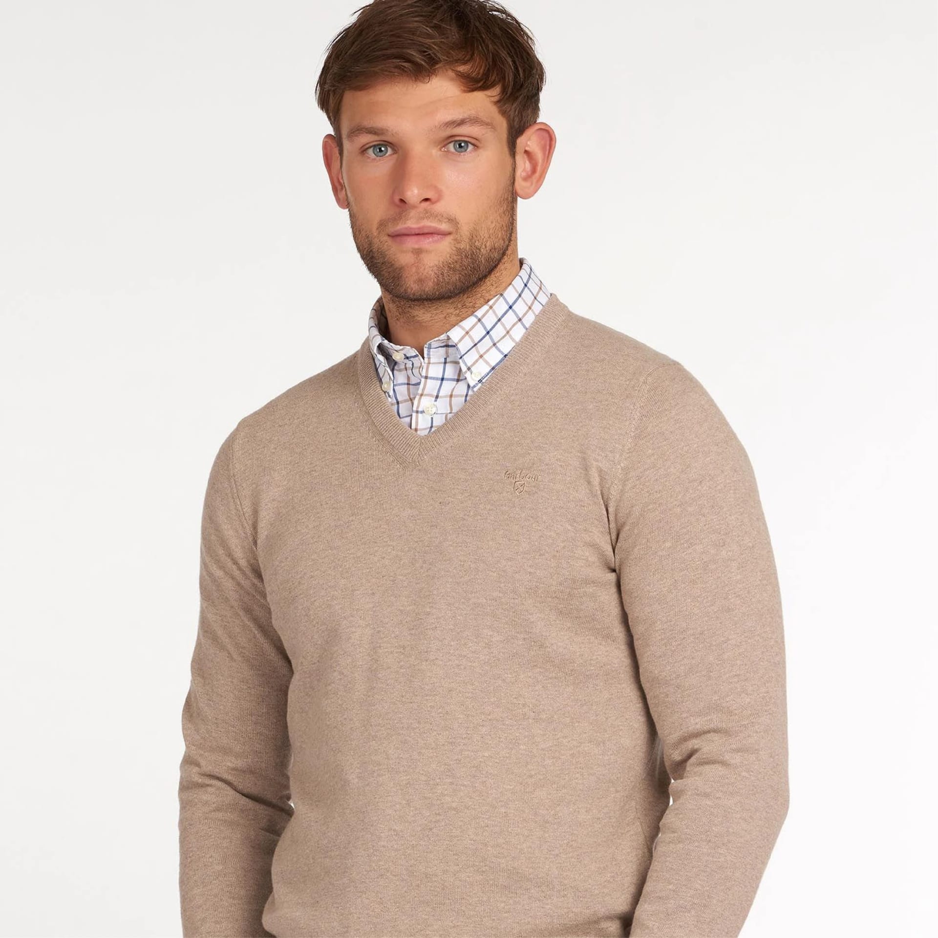 Pima Cotton V-Neck Jumper - imagen 1
