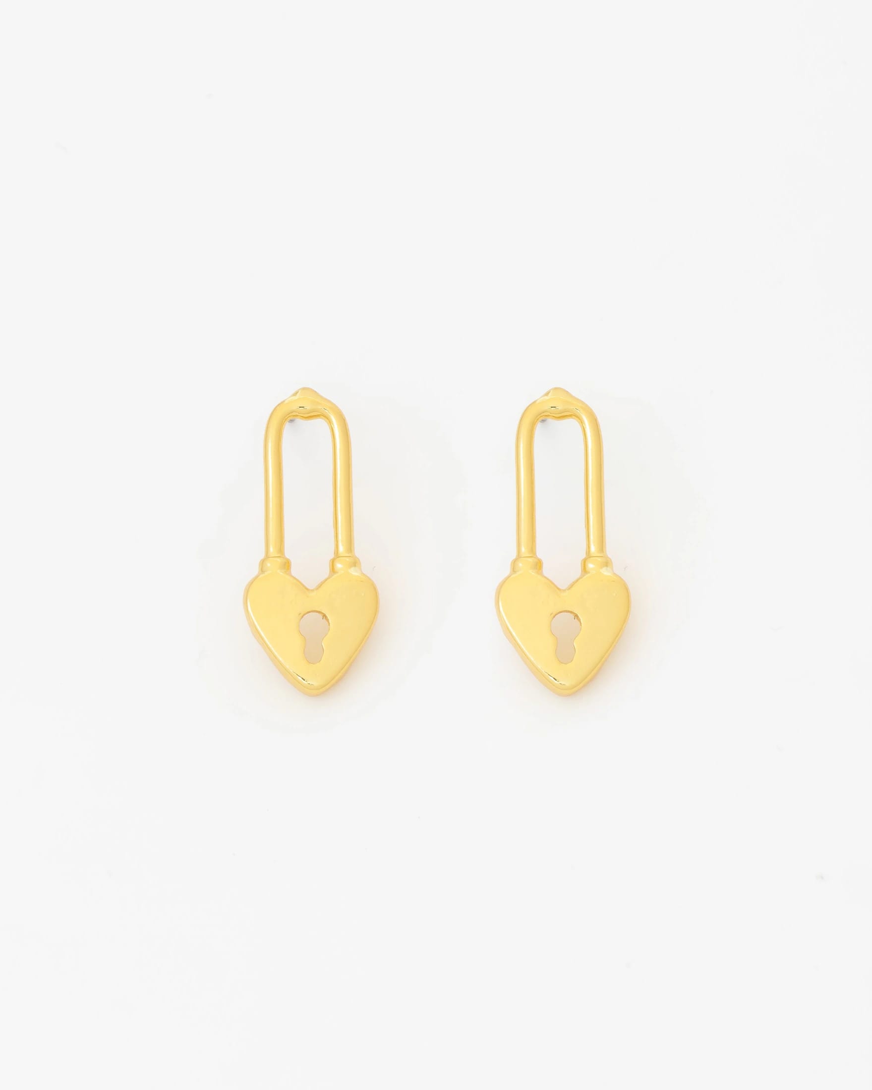 Aretes Candado Corazón - imagen 1