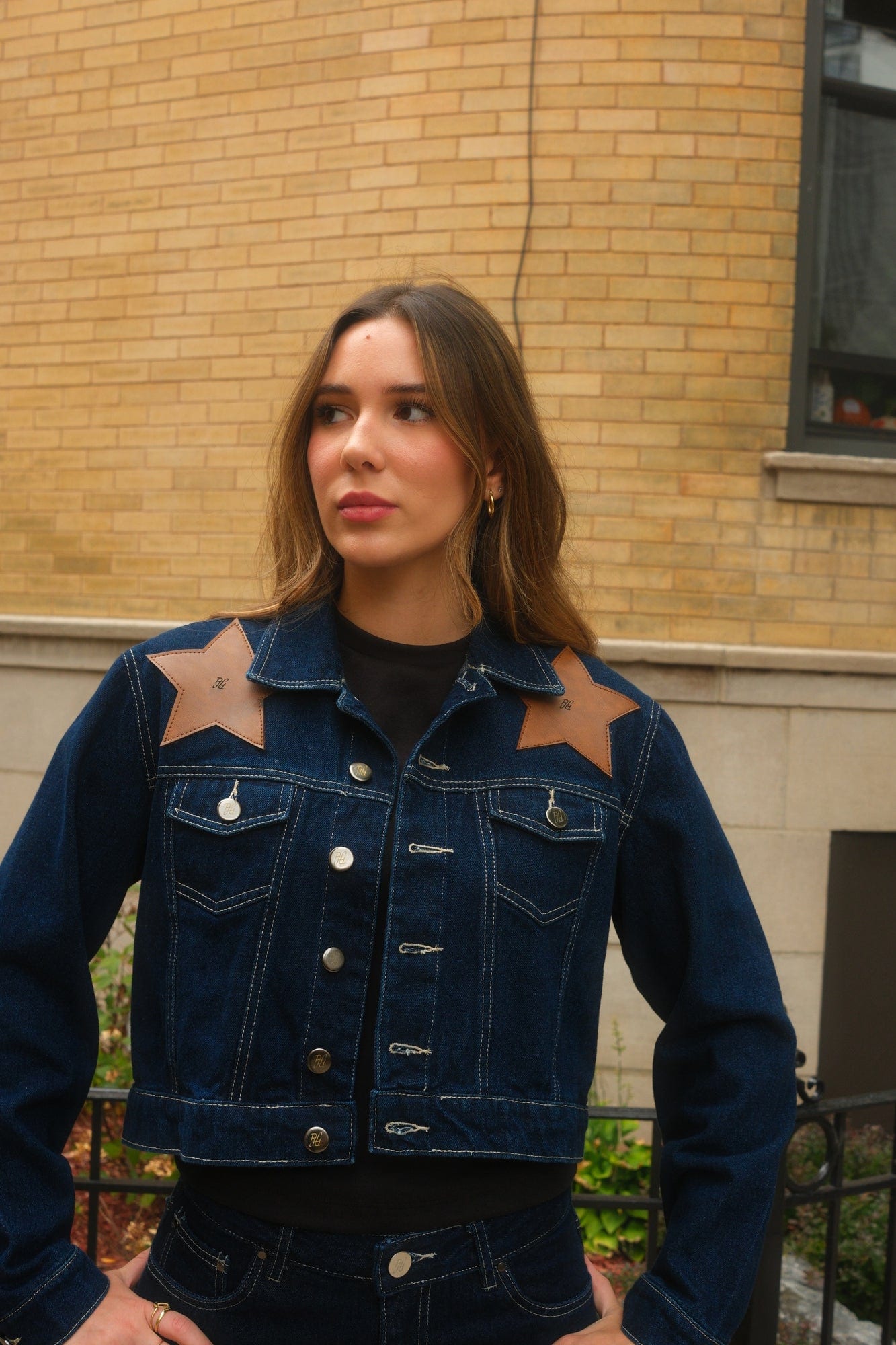 Leather star jacket - imagen 1