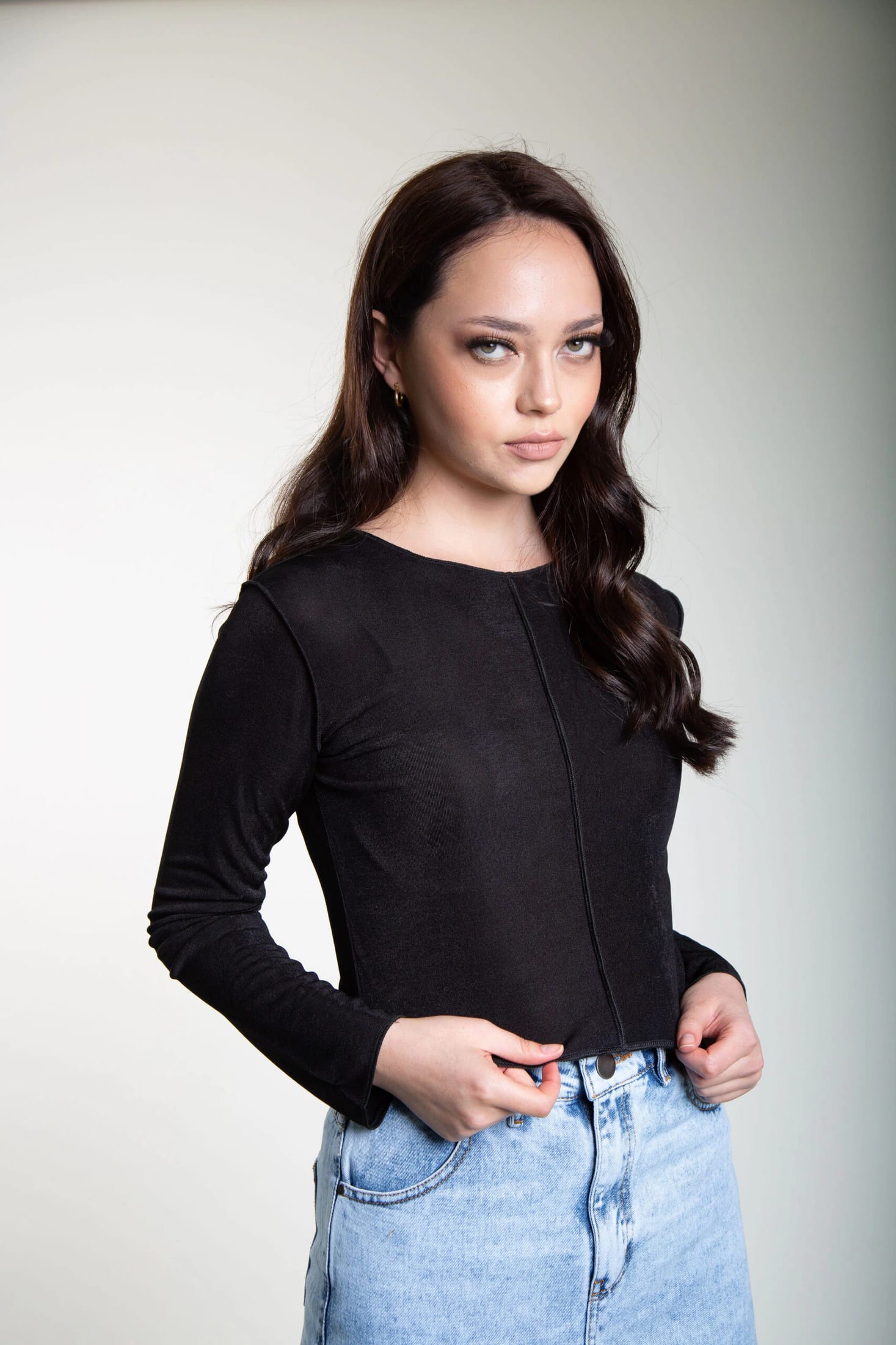 Crop Top Desconstructivo Negro - imagen 1