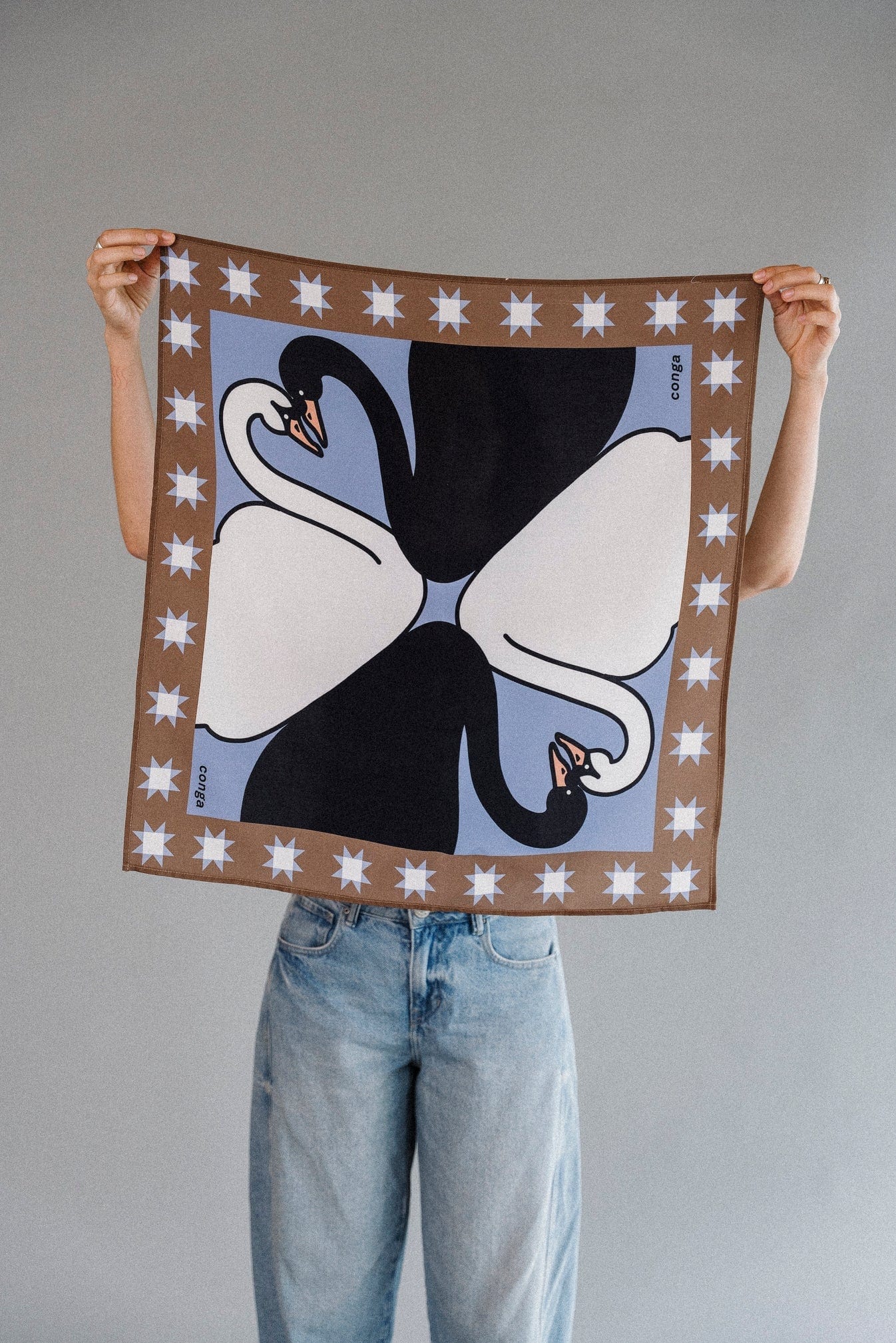 LOVERS SWANS SCARF - imagen 1