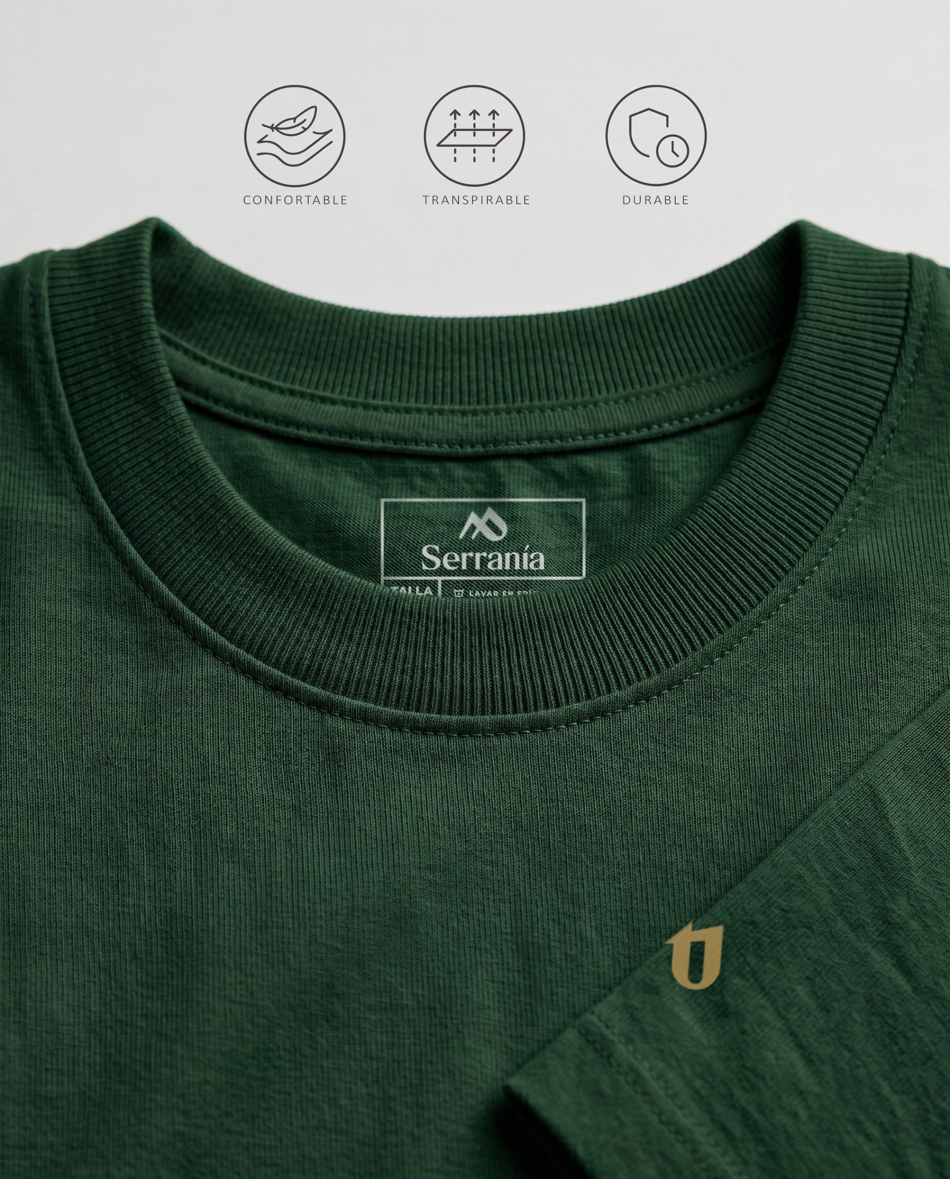 Camiseta Slim Fit Verde Pino - imagen 3