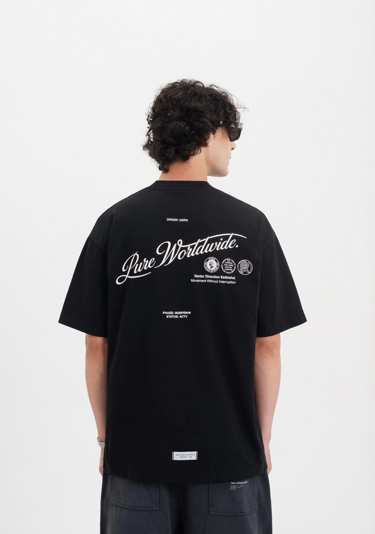 Across The Lines Black Pure Worldwide T-Shirt - imagen 3