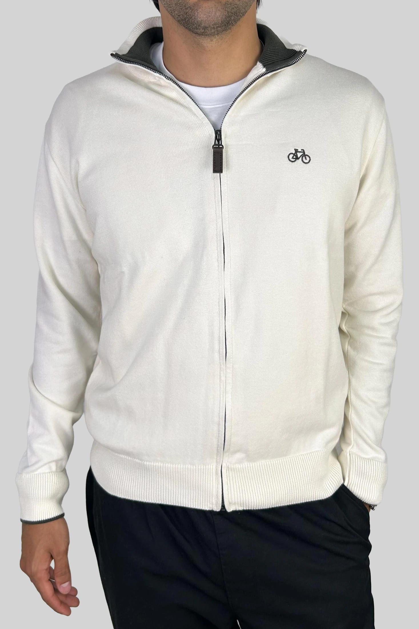 SACO FULL ZIP OFF WHITE - imagen 1