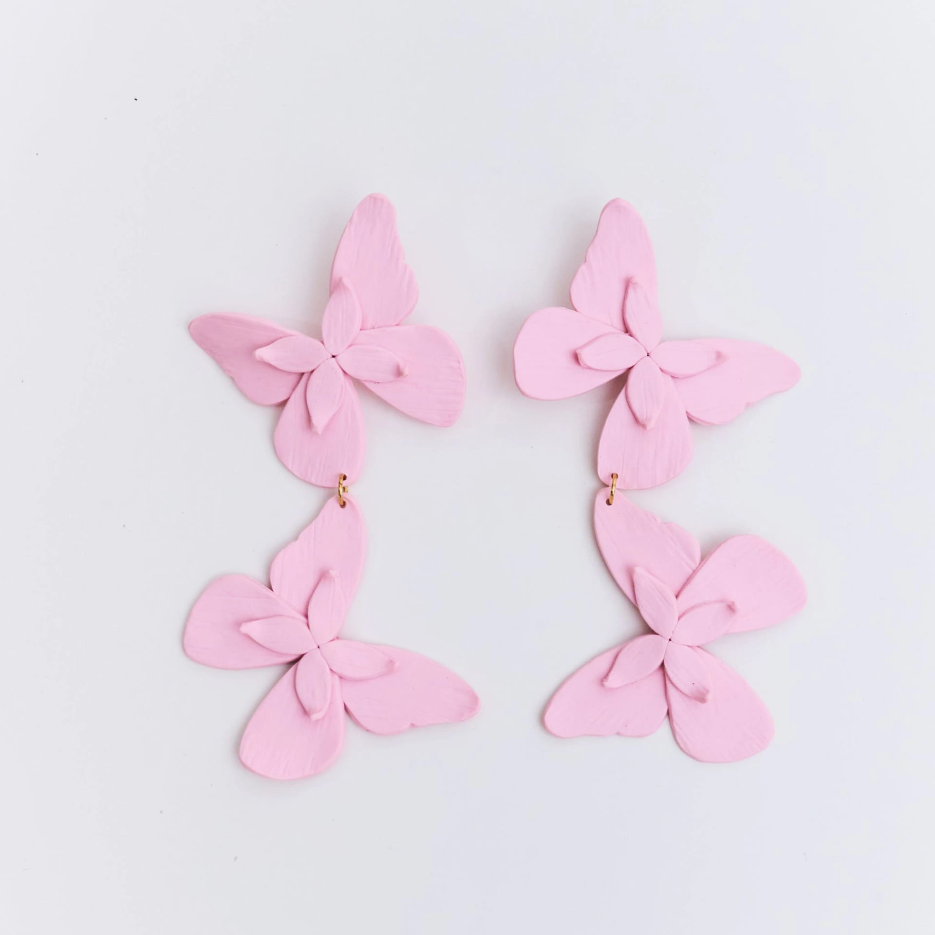 Aretes Alas en Flor Doble - imagen 5