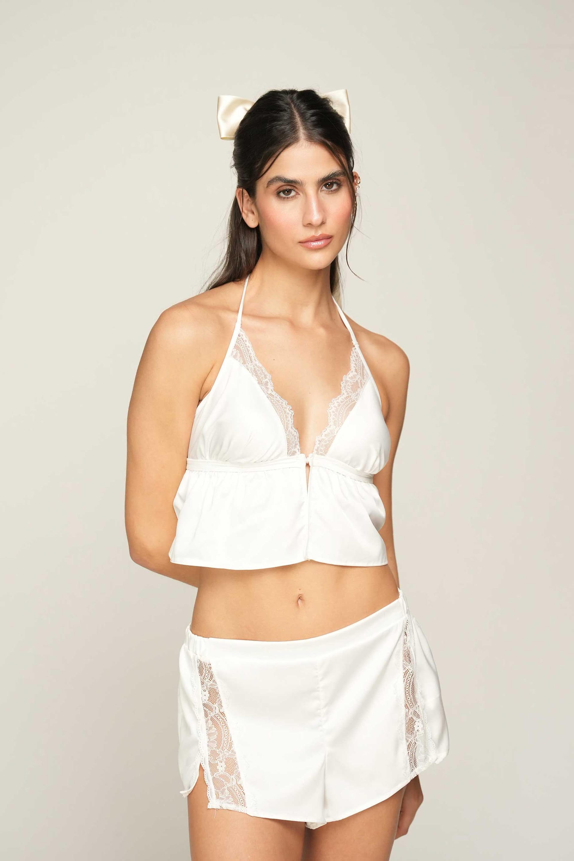 PIJAMA SHORT ELLIPSE BY SARA RESTREPO  CRUDO - imagen 1