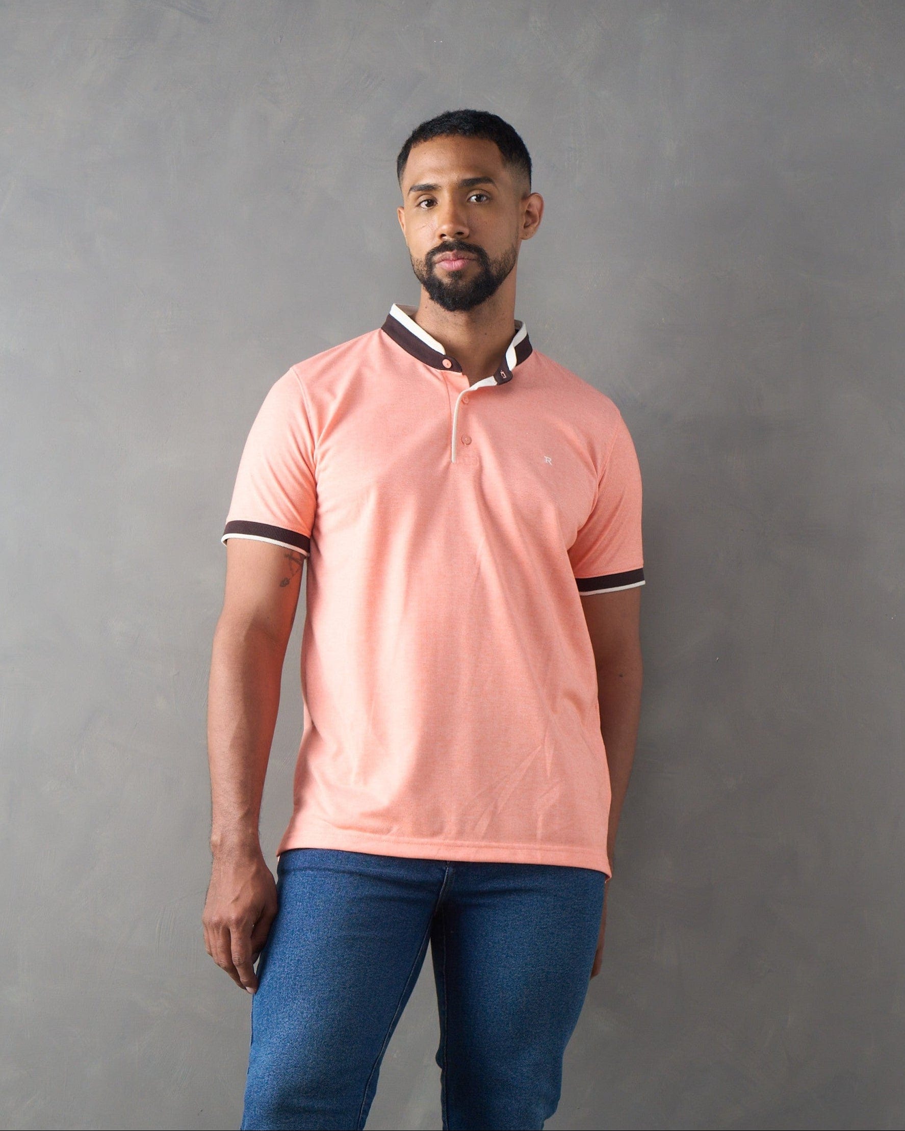 Camiseta tipo polo regular fit blanco - imagen 1