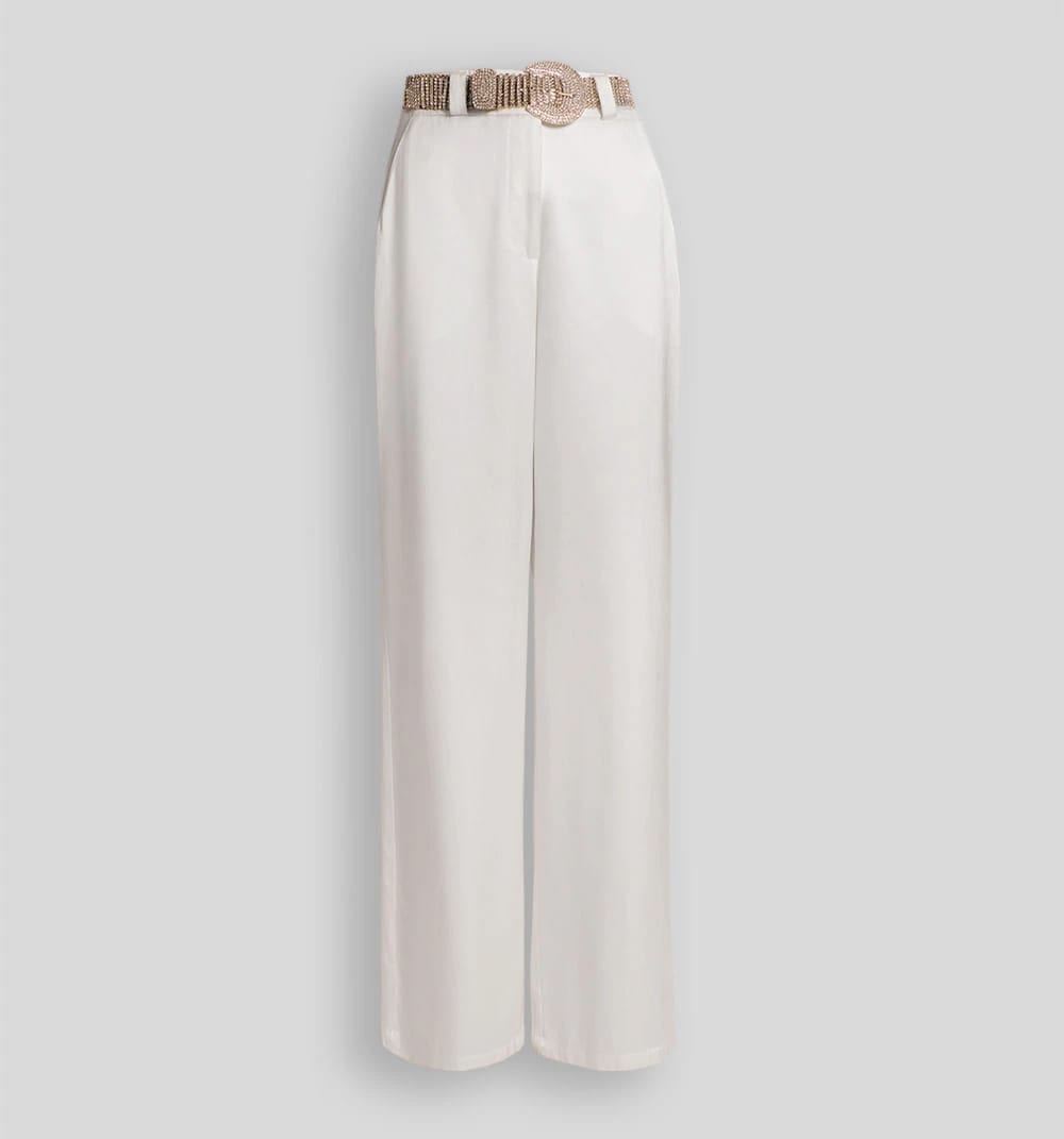 Pantalon tiro alto con correa - imagen 17