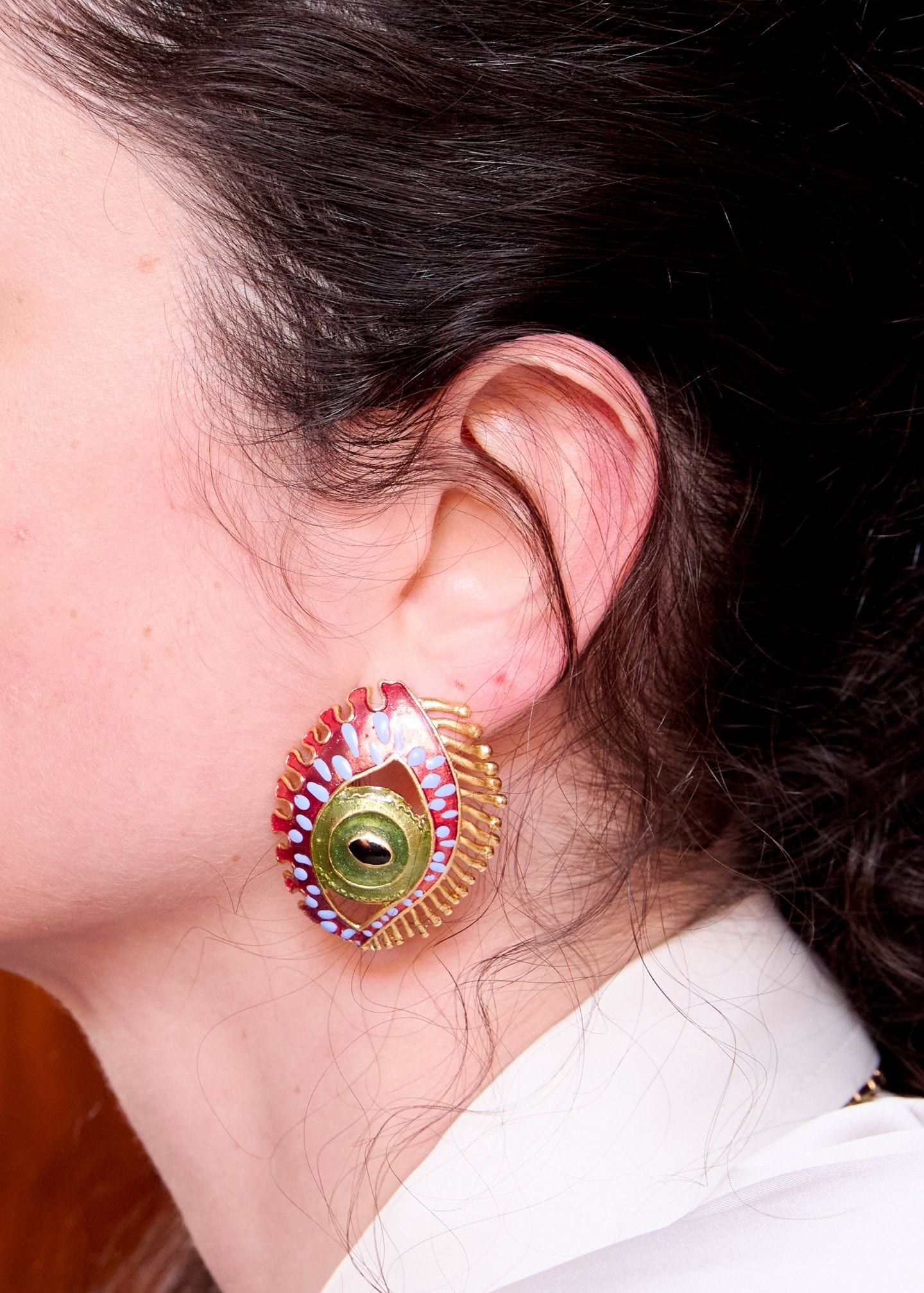 Aretes Maxi Cat Burgundy - imagen 3