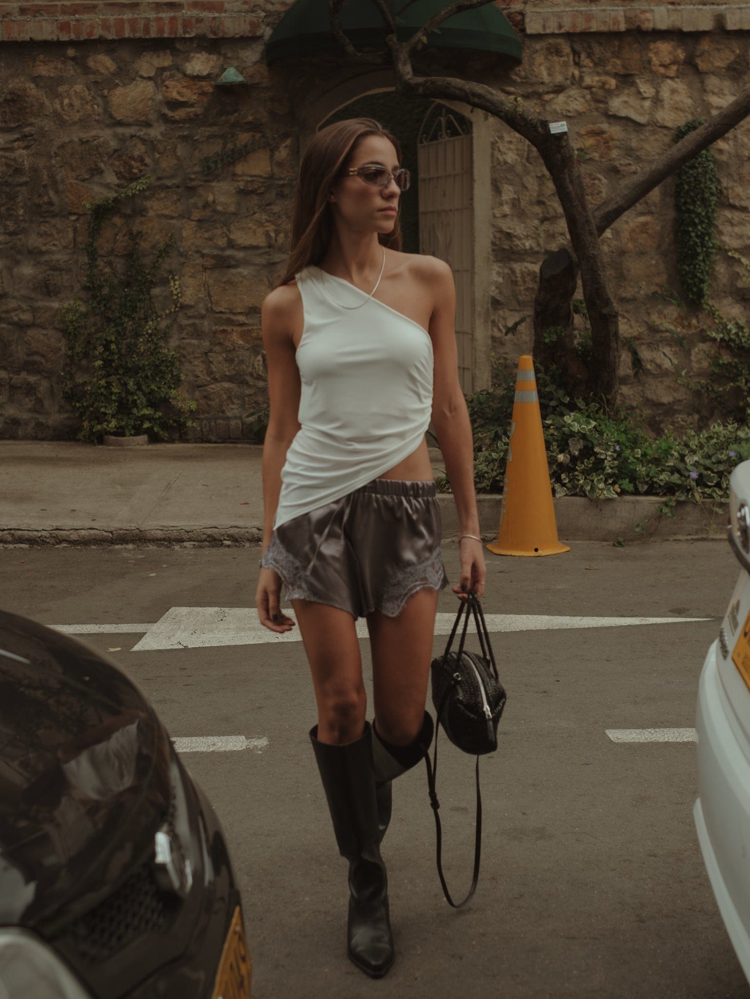 BLONDE MINI SHORT - GRAY - imagen 5