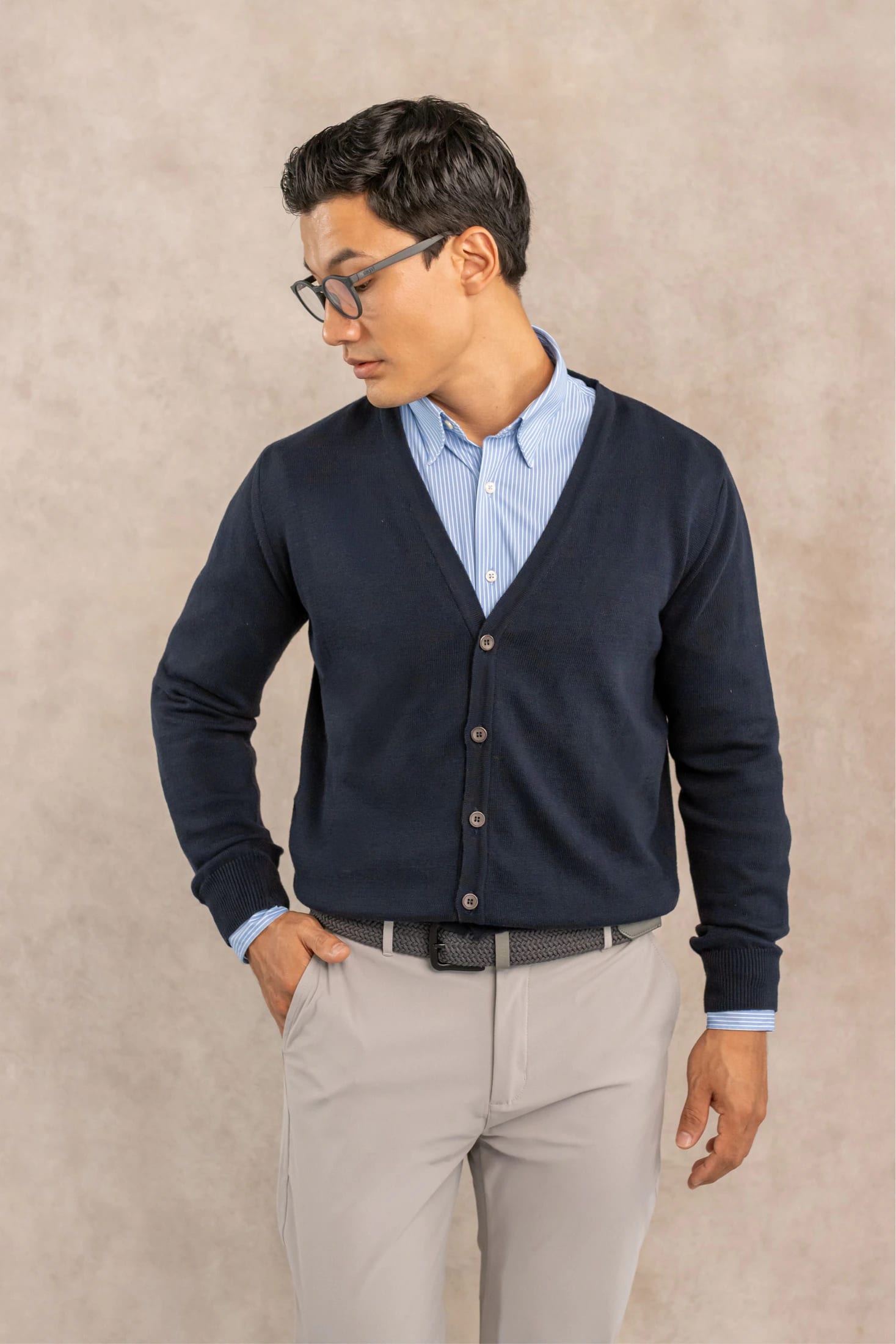 Cardigan Tejido Azul Oscuro - imagen 8