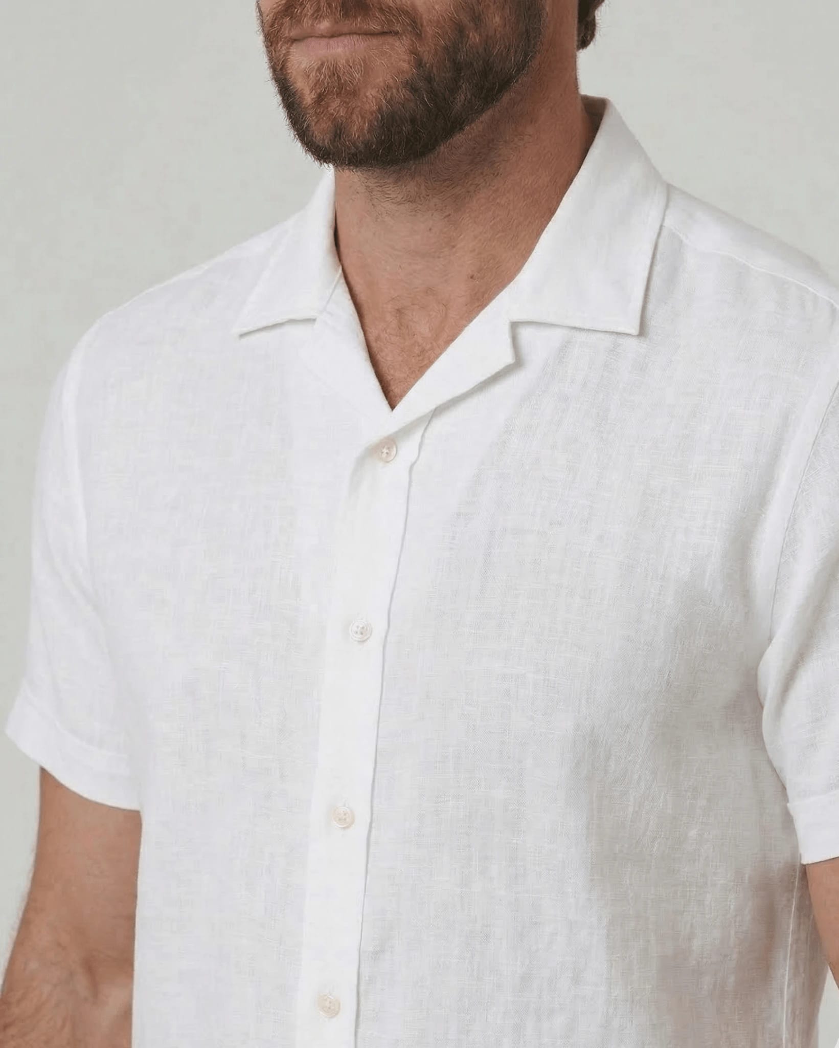 Camisa en lino manga corta para hombre Jon Sonen 017224066 - imagen 2