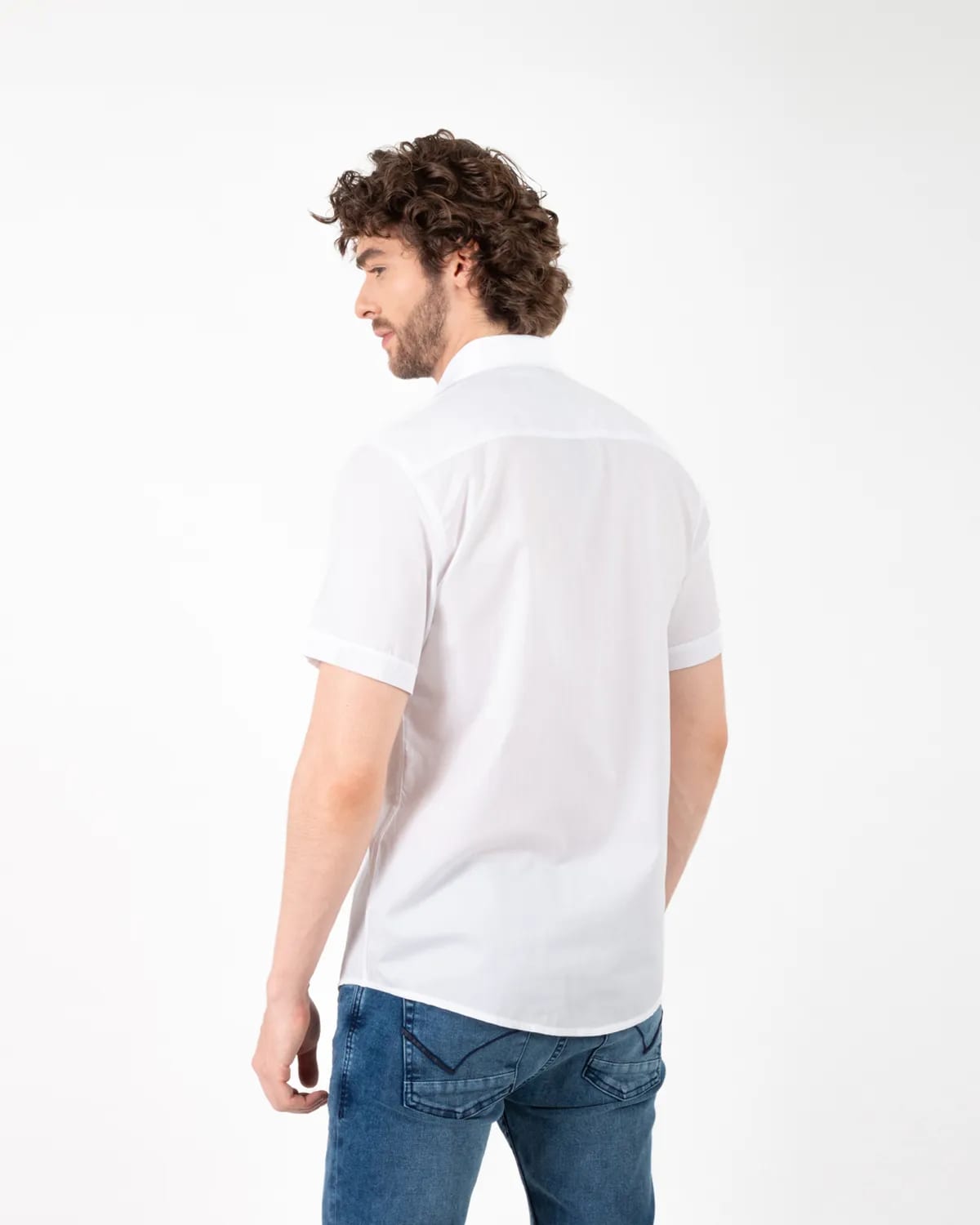 Camisa blanca manga corta para hombre - imagen 56