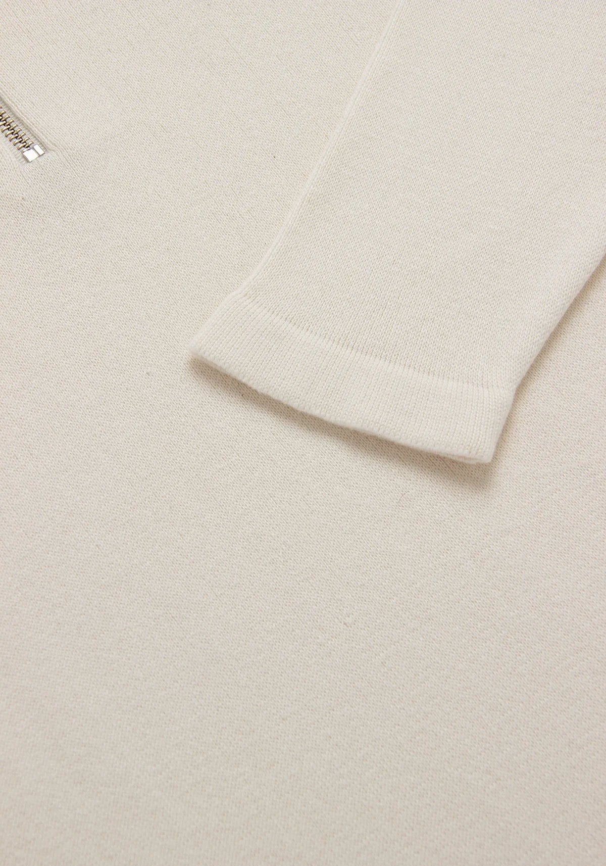 Saco Camisero Half Zip Algodón Crema - imagen 3