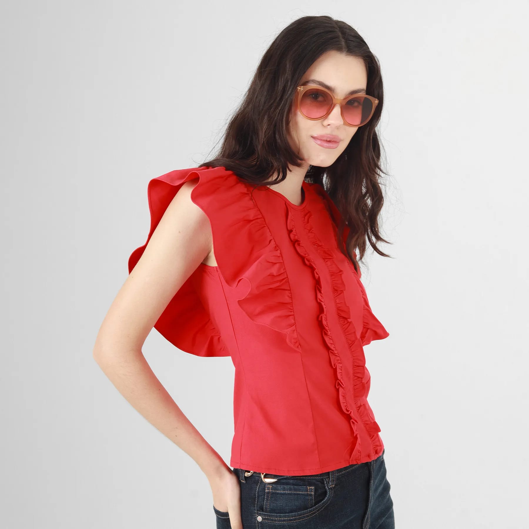 Blusa Cuello Redondo Manga Sisa - imagen 14