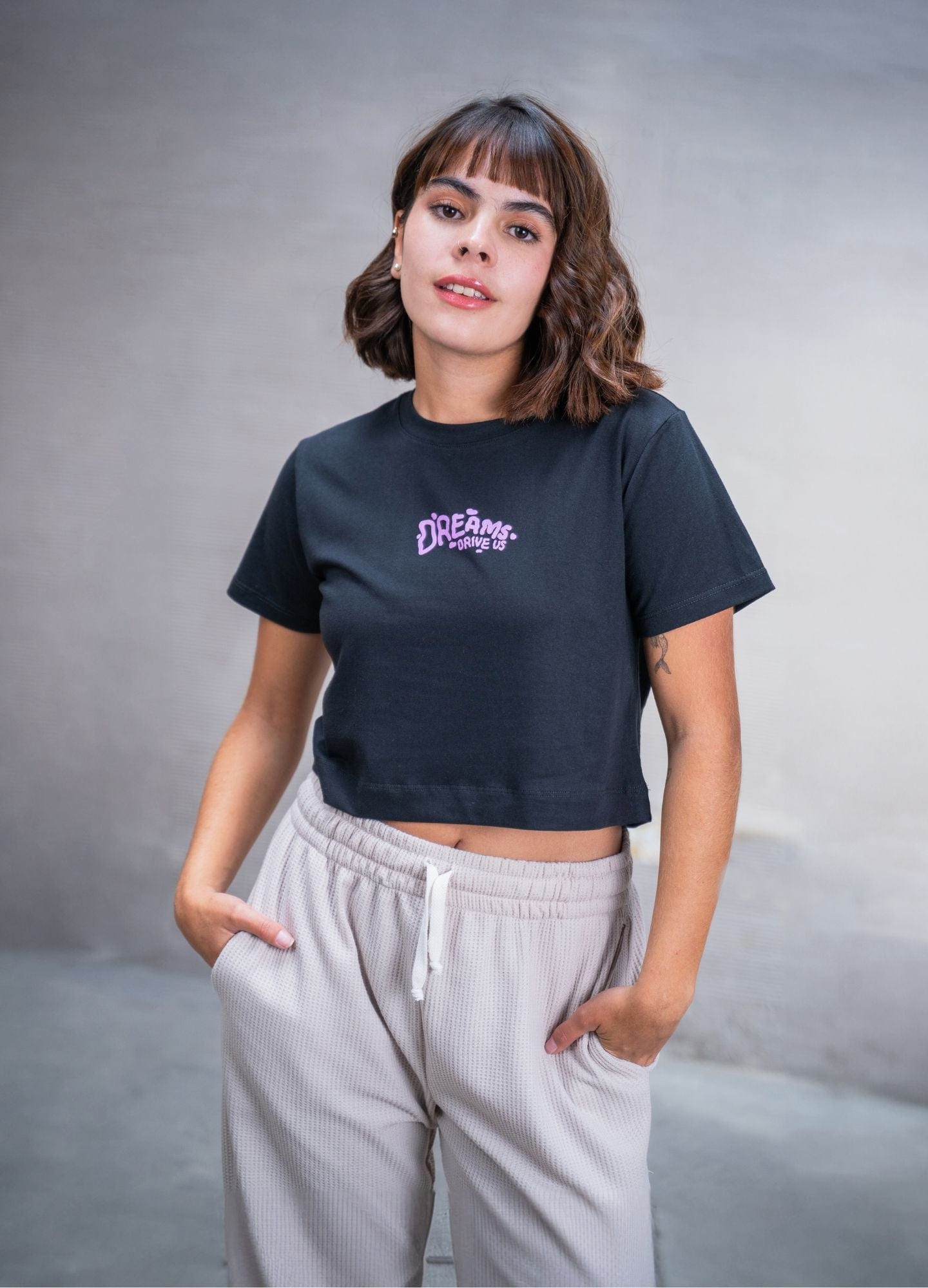 Dreams Crop Top – Negro - imagen 1
