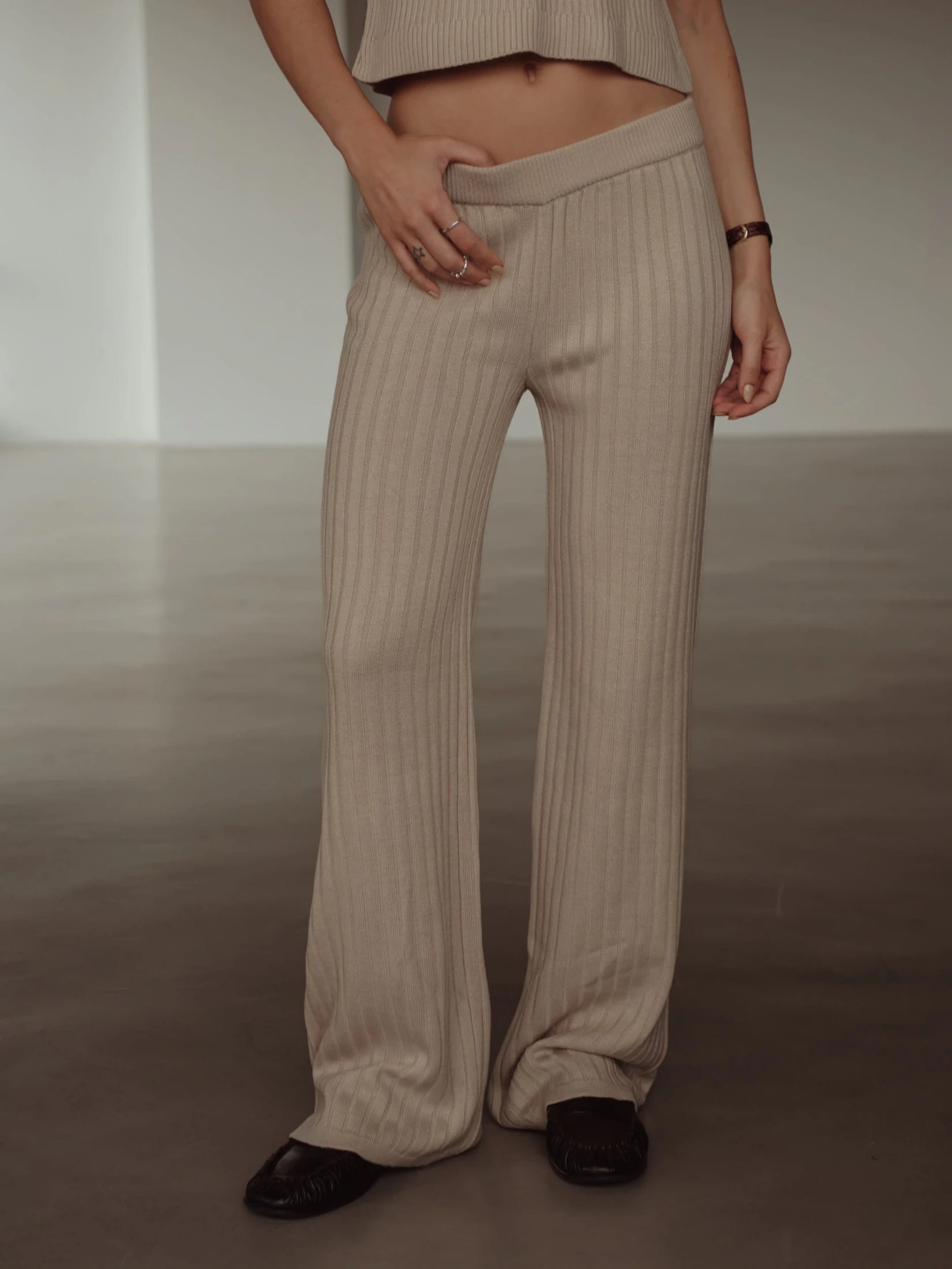 SAUNA KNIT PANTS - NATURAL - imagen 1