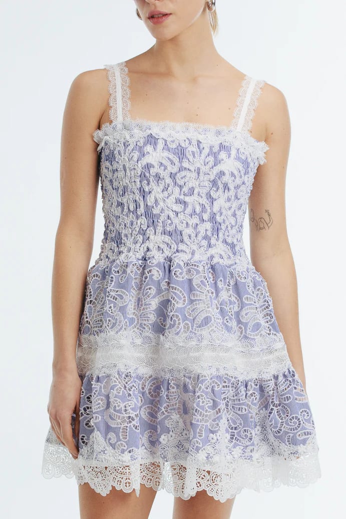 AERIN MINI DRESS BLUE - imagen 4