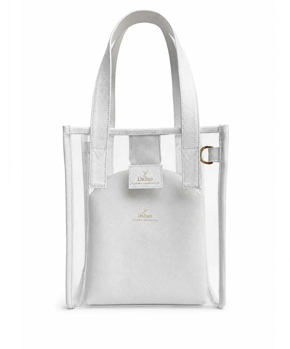 Bolso Transparente Mediano Blanco - imagen 1